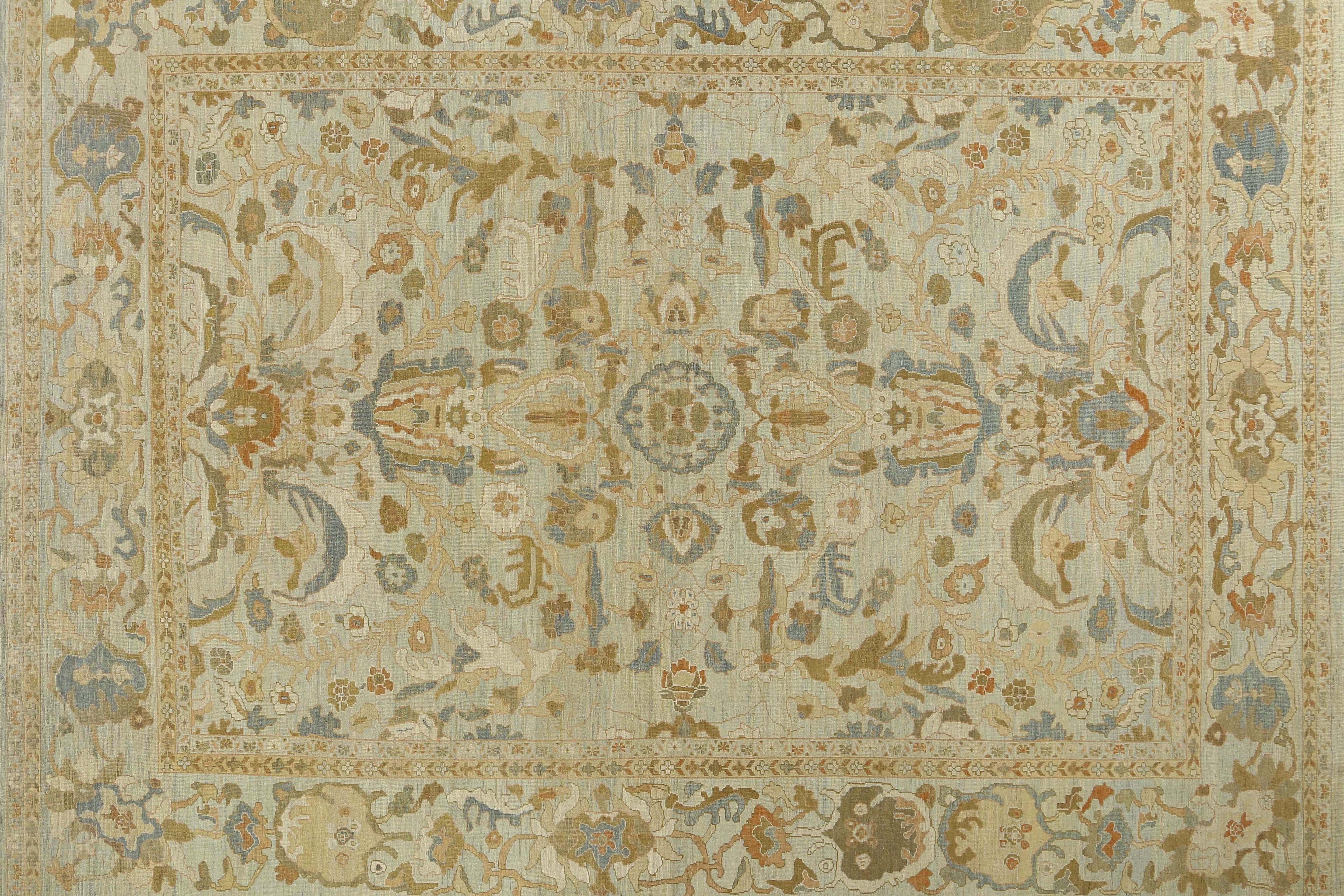 Alfombra Afgana Sultanabad Circa 1990 - Lana Diseño Marfil - 95545 en venta 4