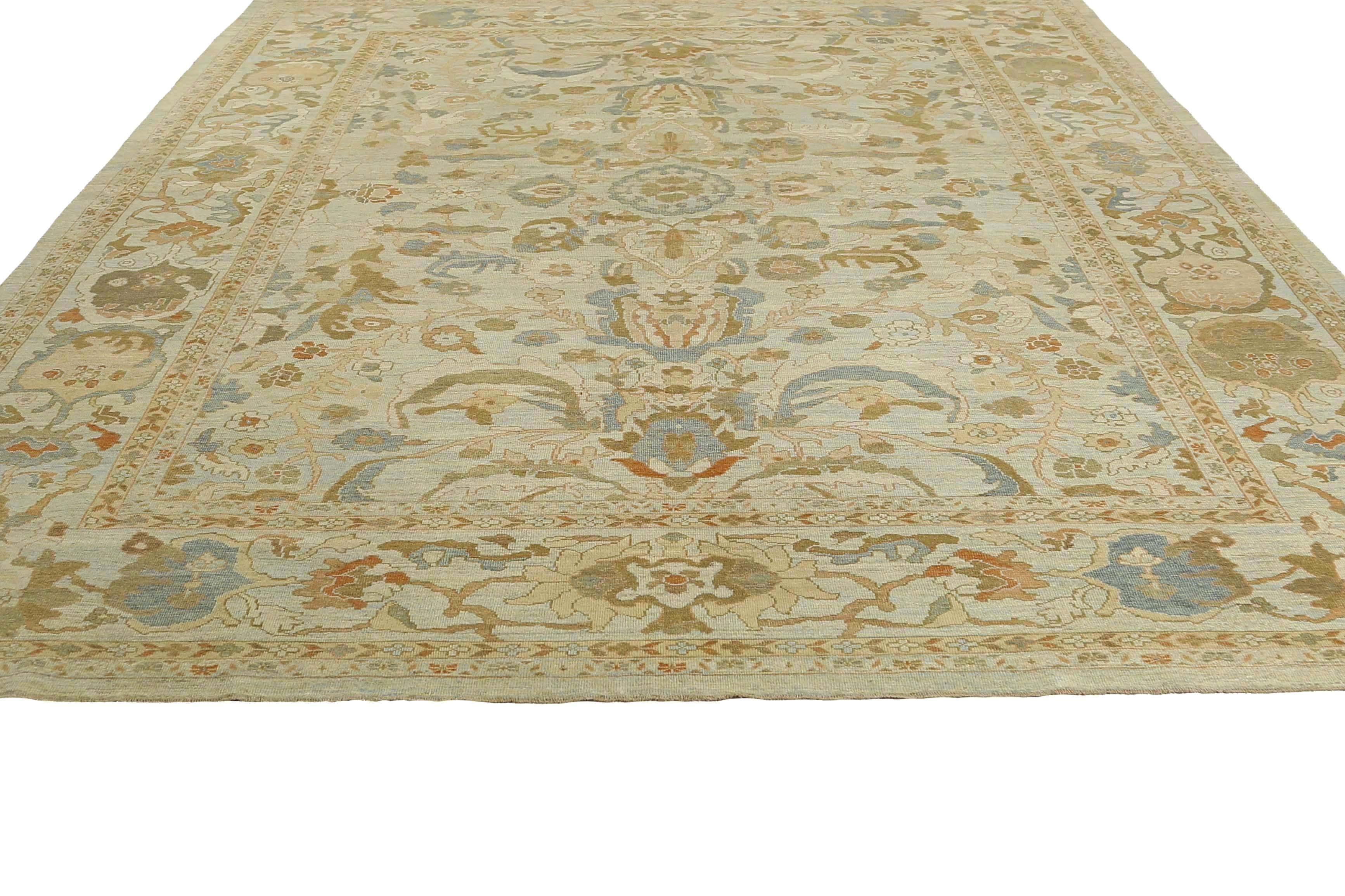 Hand-Woven Gorgeous Modern Turkish Sultanabad Rug For Sale