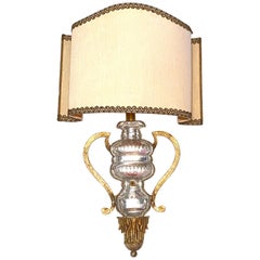 Gorgeous Monumental Italian Crystal Urn Motif Wall Sconce by Banci Florence