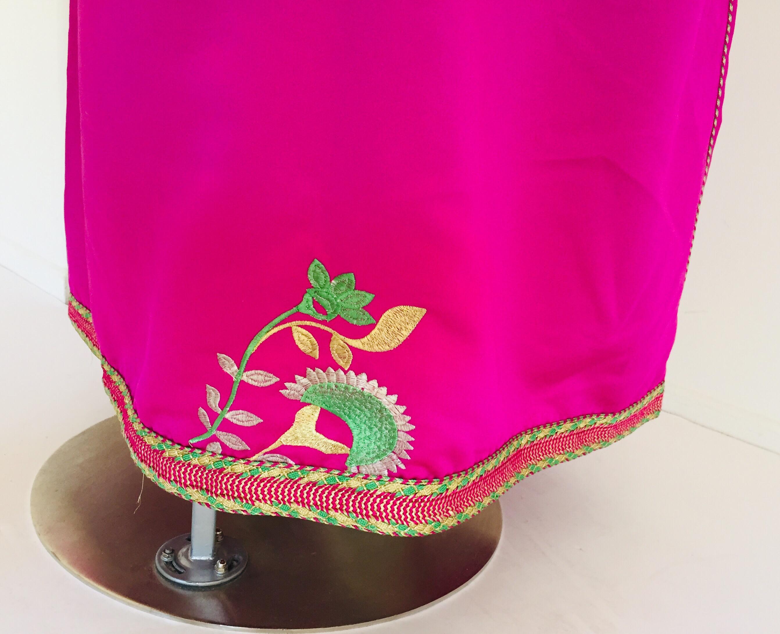 Gorgeous Moroccan Caftan in Hot Pink Fuchsia Maxi Dress Kaftan 7