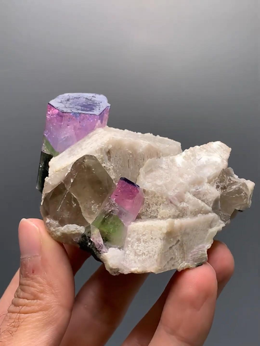 feldspar and quartz