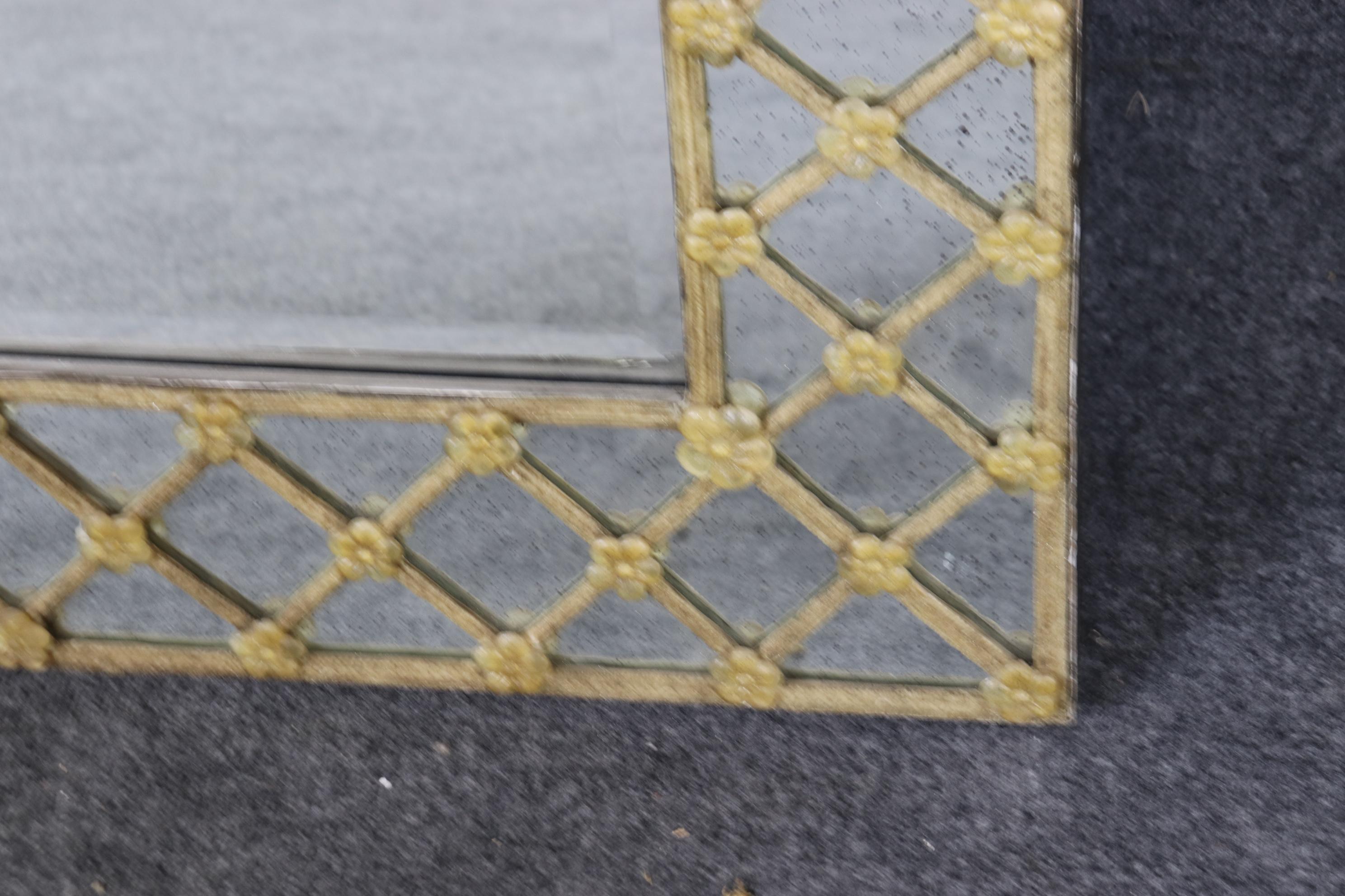 Gorgeous Murano Glass Decorated Beveled Glass Vertical or Horizontal Mirror 4