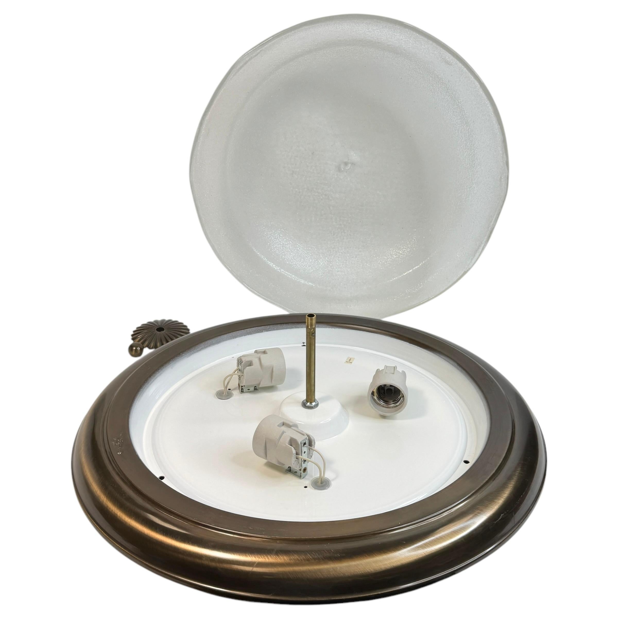 Gorgeous Murano Glass Flush Mount Ceiling Light, Mid Century, Austria, 1970s For Sale 5