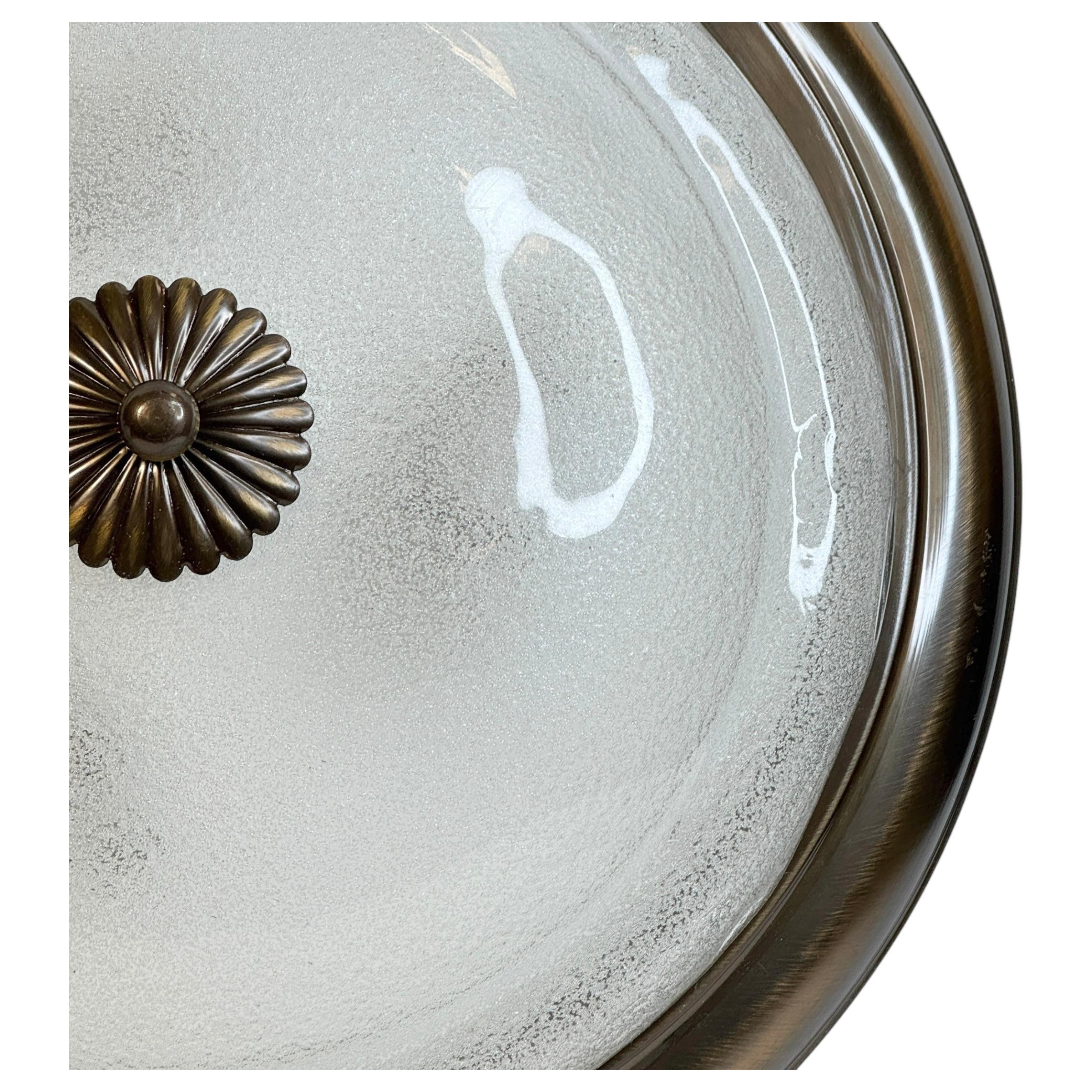 Austrian Gorgeous Murano Glass Flush Mount Ceiling Light, Mid Century, Austria, 1970s For Sale