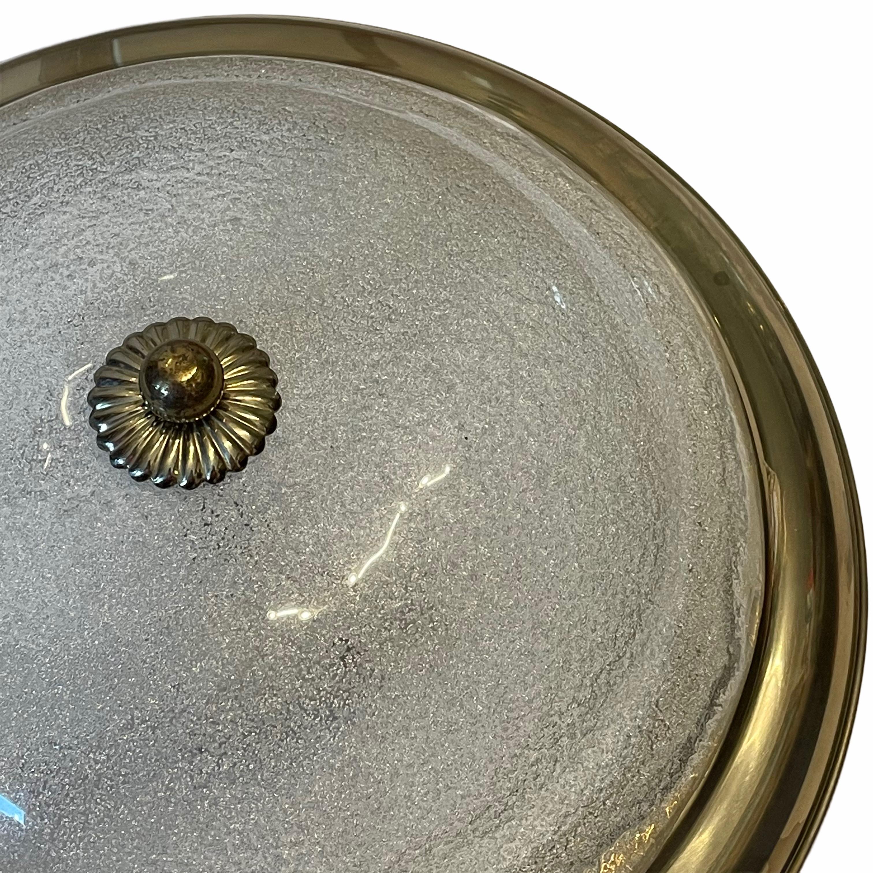 Gorgeous Murano Glass Flush Mount Ceiling Light, Midcentury, Austria, 1970s In Good Condition For Sale In Nuernberg, DE