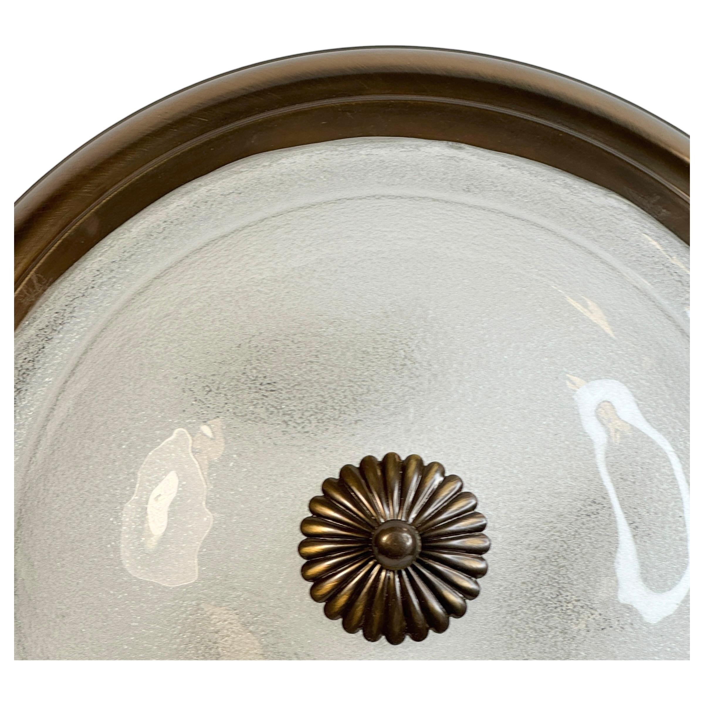 Late 20th Century Gorgeous Murano Glass Flush Mount Ceiling Light, Mid Century, Austria, 1970s For Sale