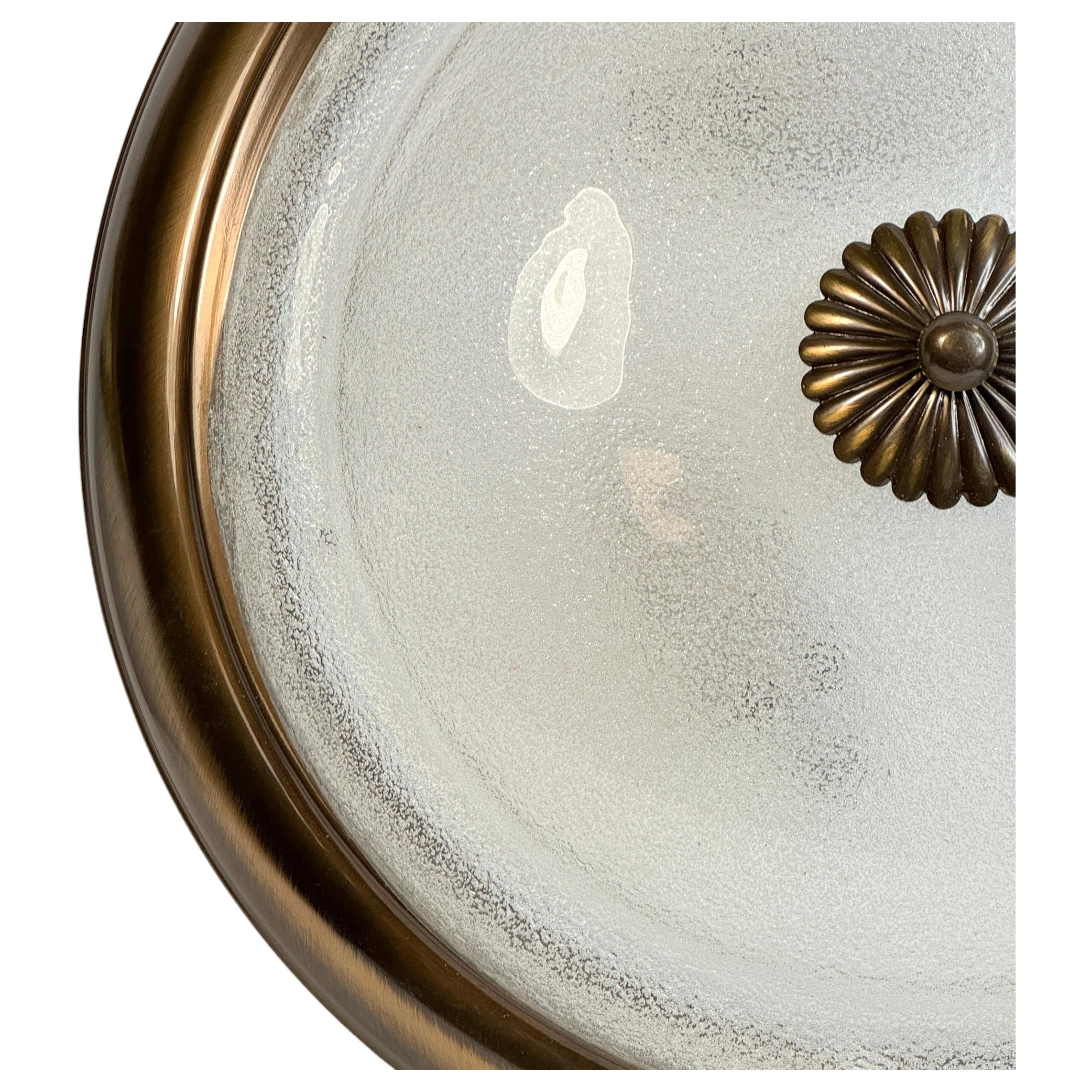Gorgeous Murano Glass Flush Mount Ceiling Light, Mid Century, Austria, 1970s For Sale 1