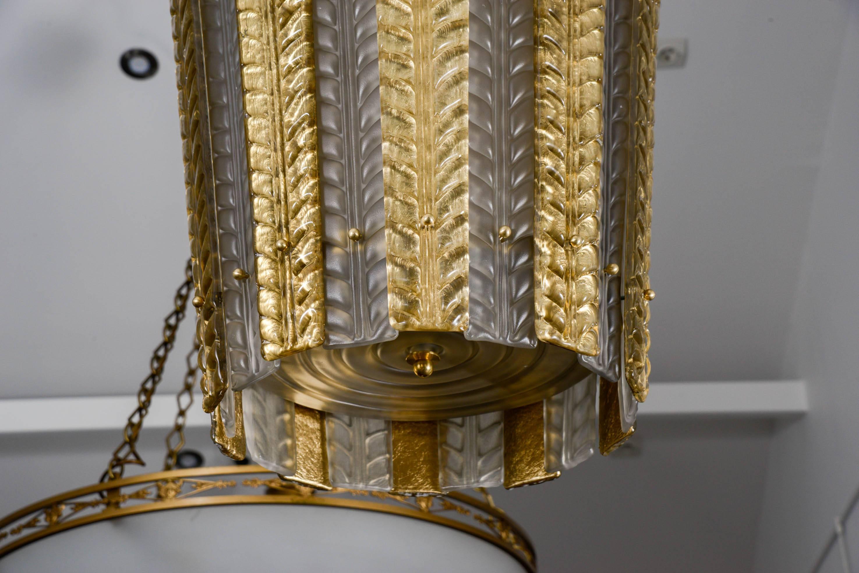 Italian Gorgeous Murano Glass Lantern For Sale
