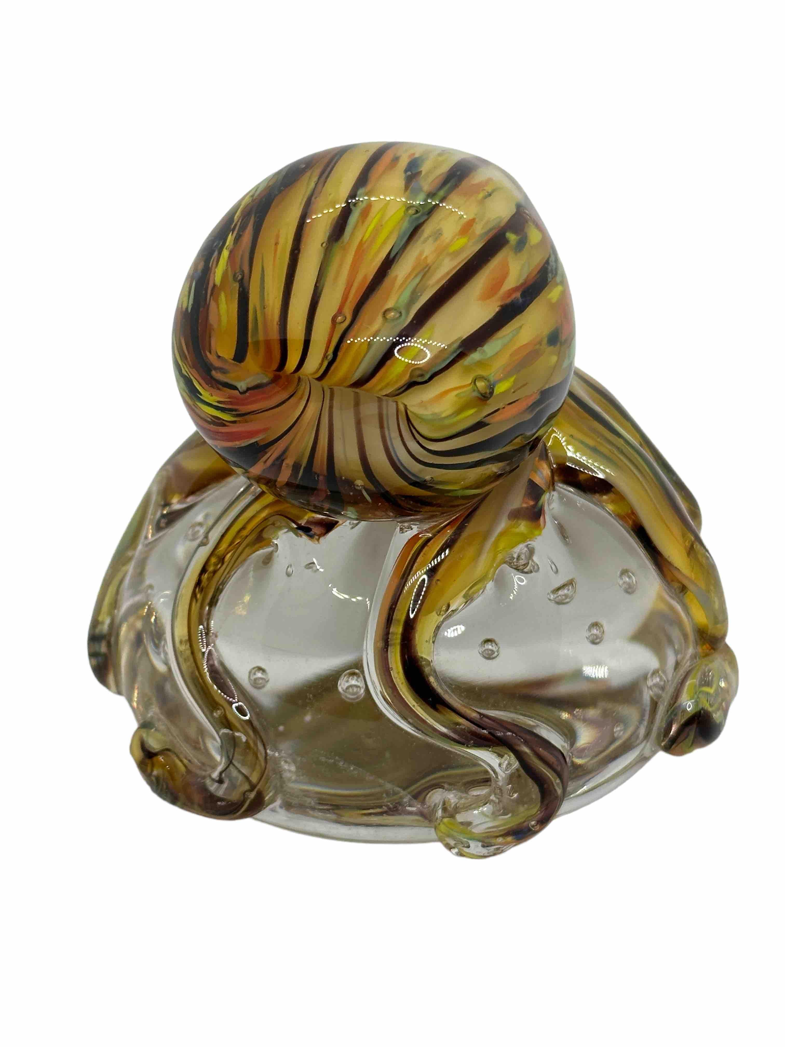 Mid-Century Modern Gorgeous Murano Italian Art Glass Giant Octopus Paperweight, Italy, 1970s For Sale
