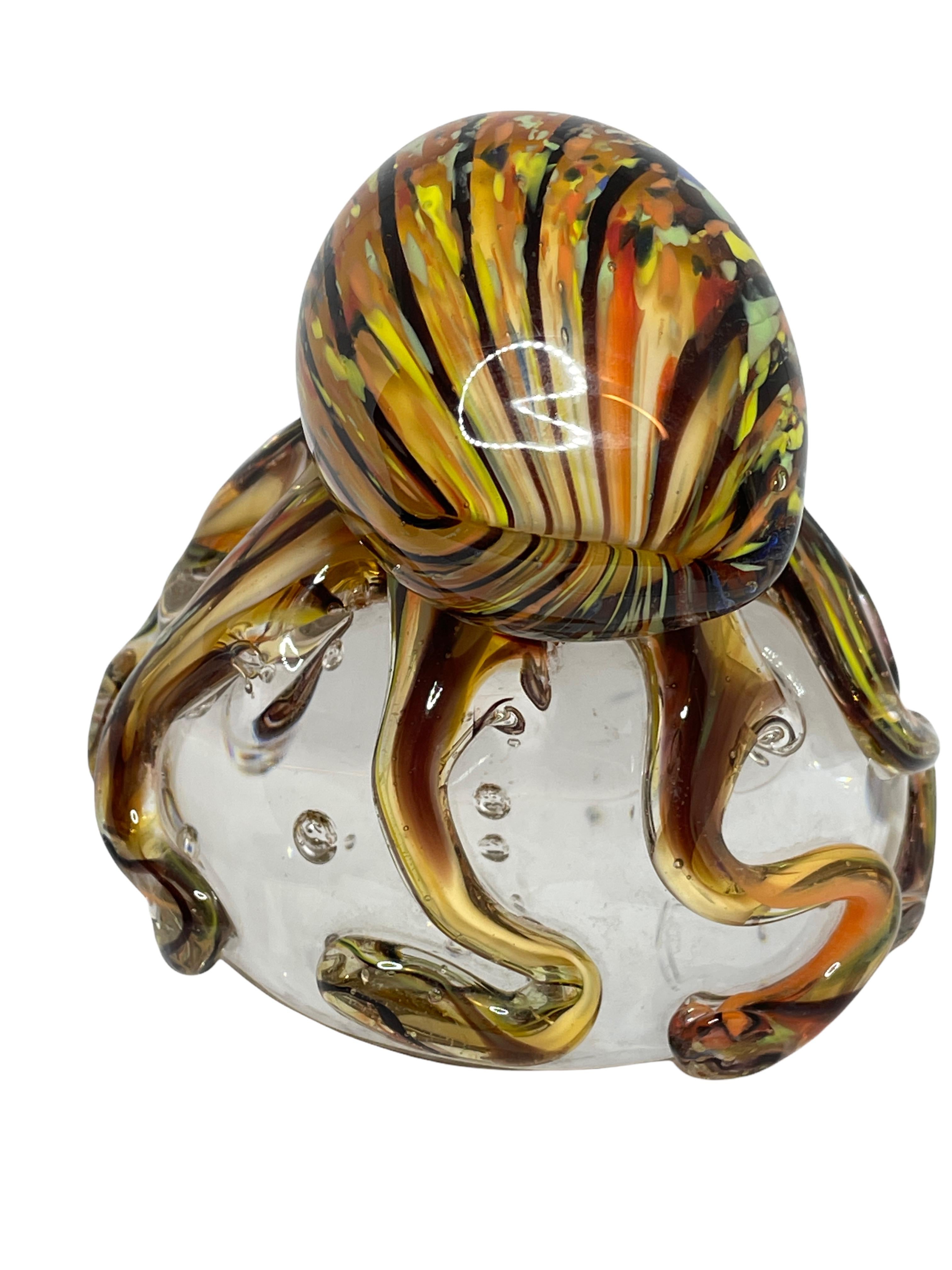Gorgeous Murano Italian Art Glass Giant Octopus Paperweight, Italy, 1970s In Good Condition In Nuernberg, DE