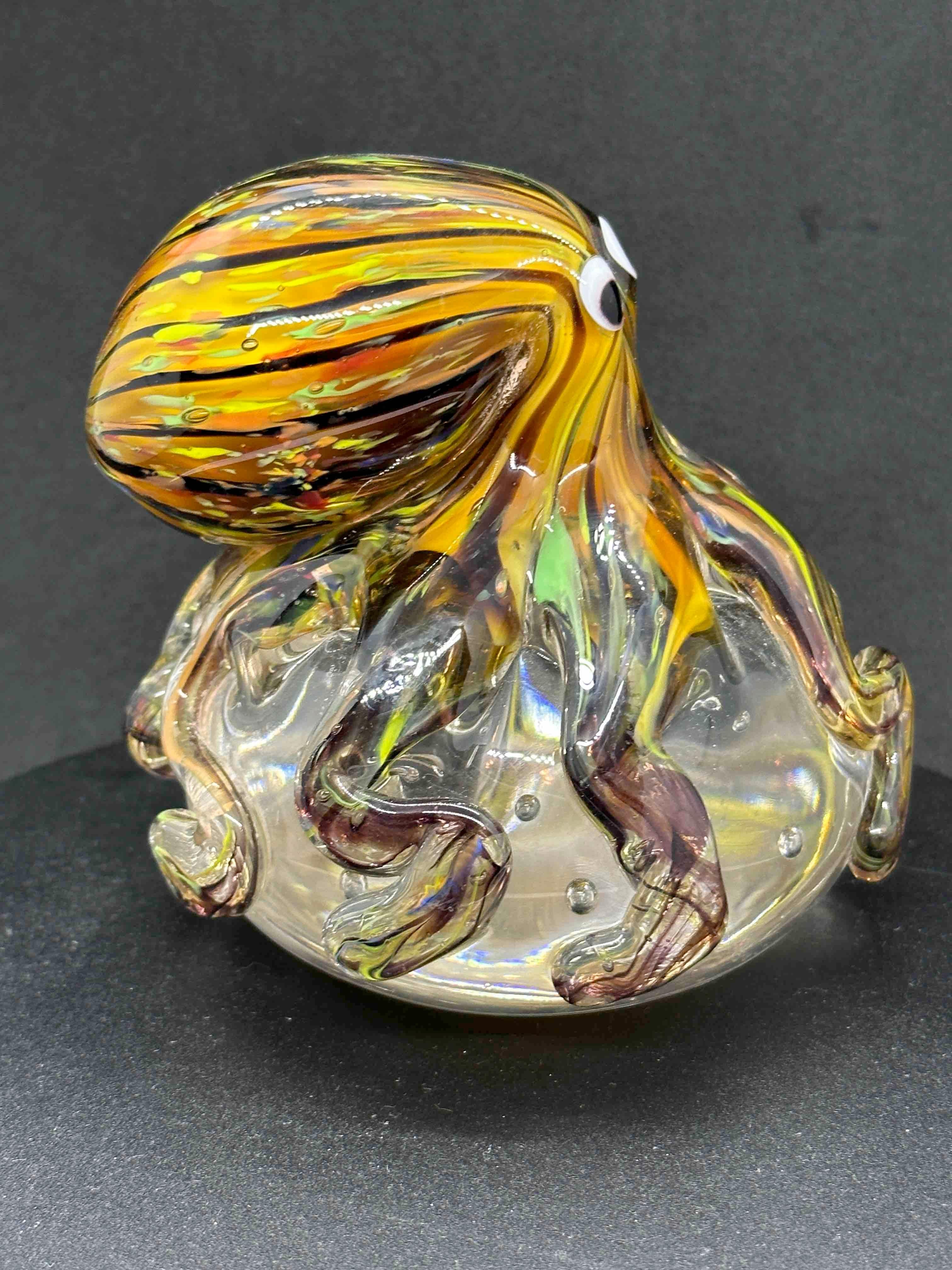 Late 20th Century Gorgeous Murano Italian Art Glass Giant Octopus Paperweight, Italy, 1970s