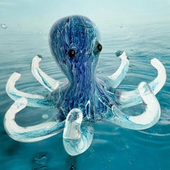 Gorgeous Murano Italian Art Glass Giant Octopus Paperweight, Italy, 1980s