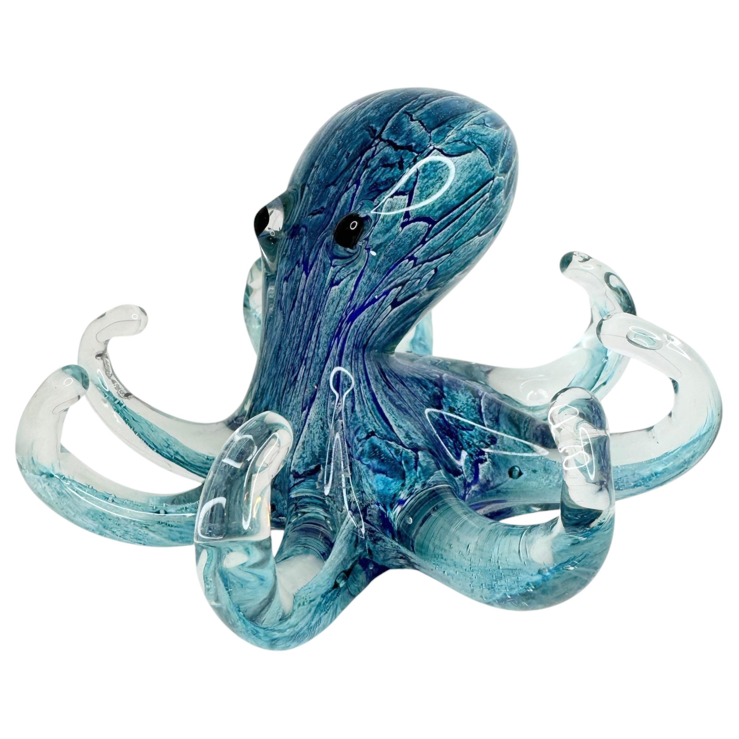 Precioso Pisapapeles Pulpo Gigante de Murano, Italia, años 1980 Italiano en venta