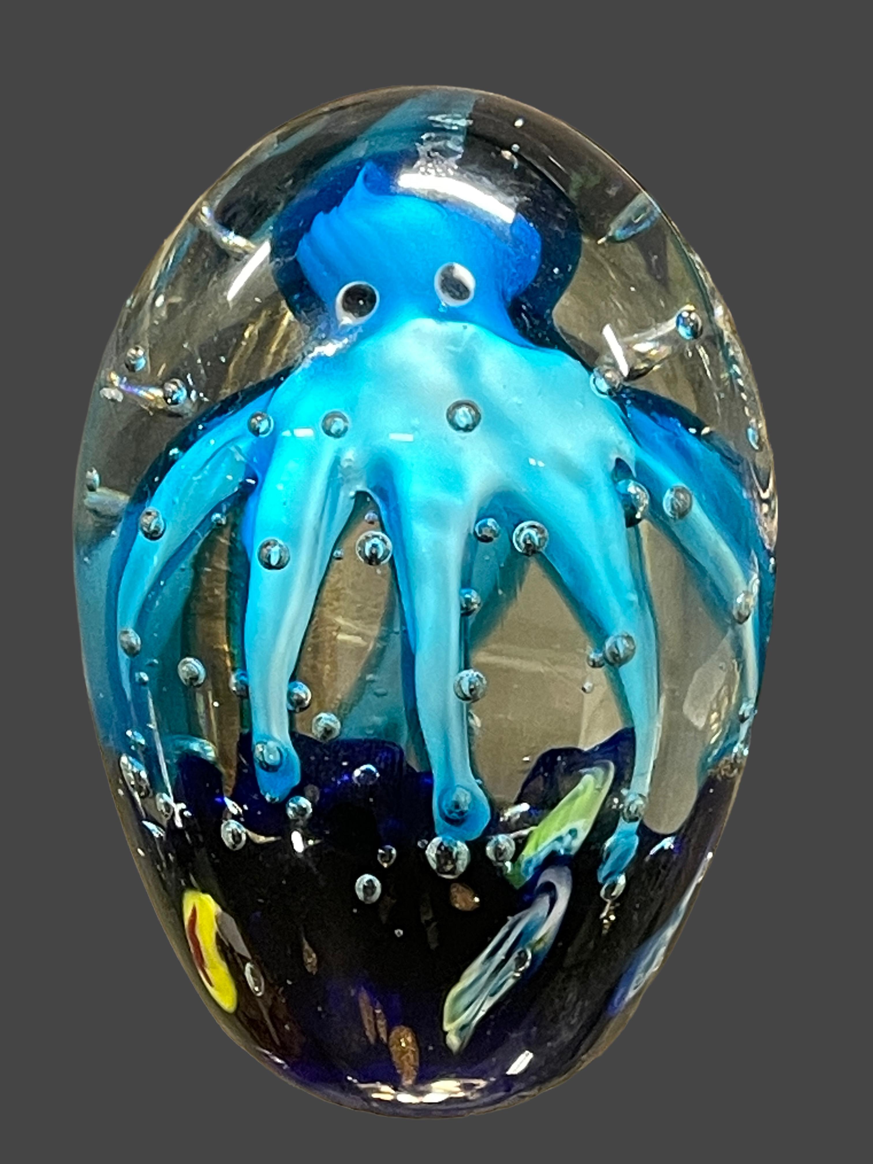 Murano Glass Gorgeous Murano Italian Art Glass Giant Octopus Paperweight, Italy, 1980s For Sale