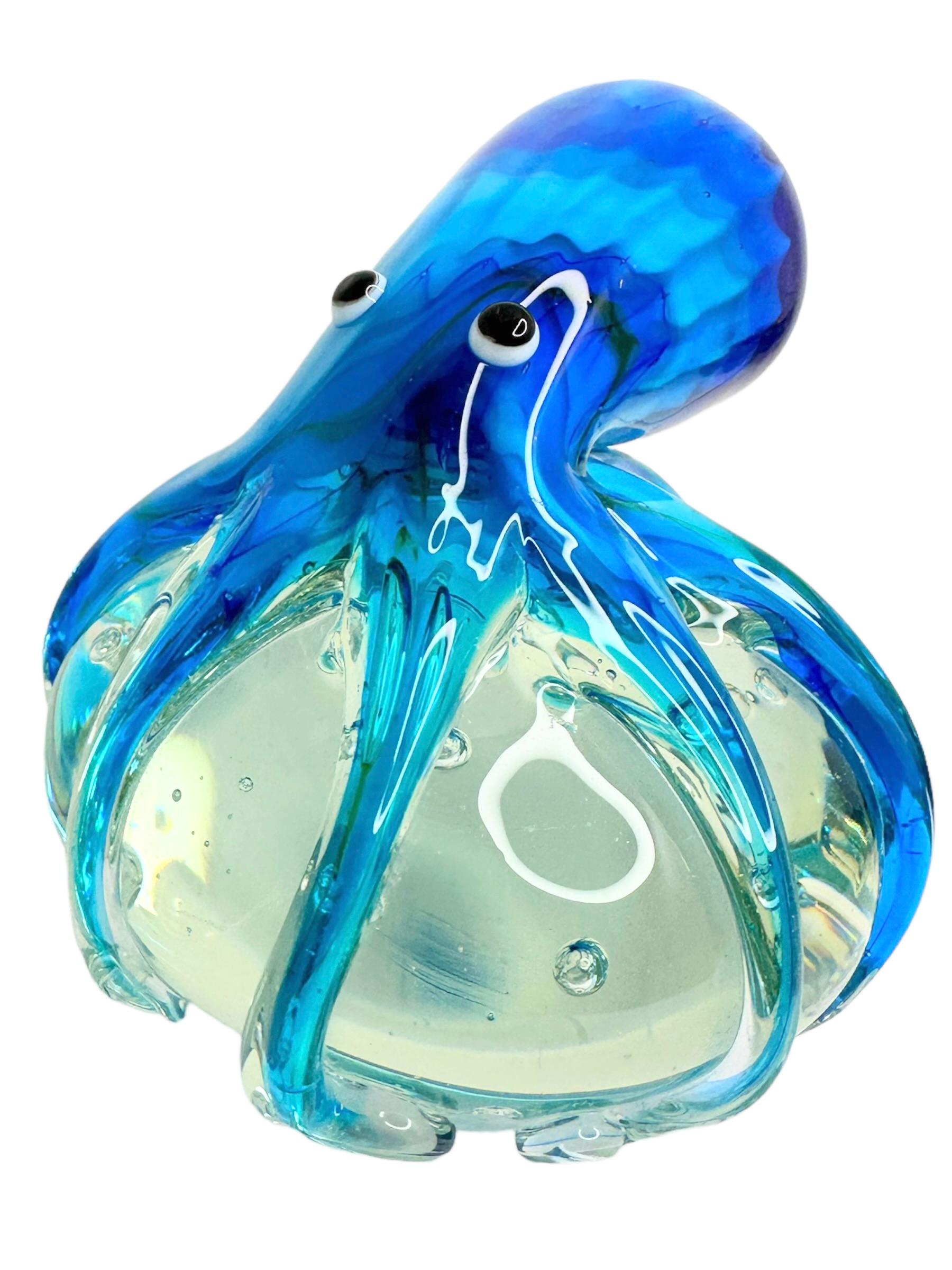 Murano Glass Gorgeous Murano Italian Art Glass giant octopus Paperweight, Italy, 1980s For Sale