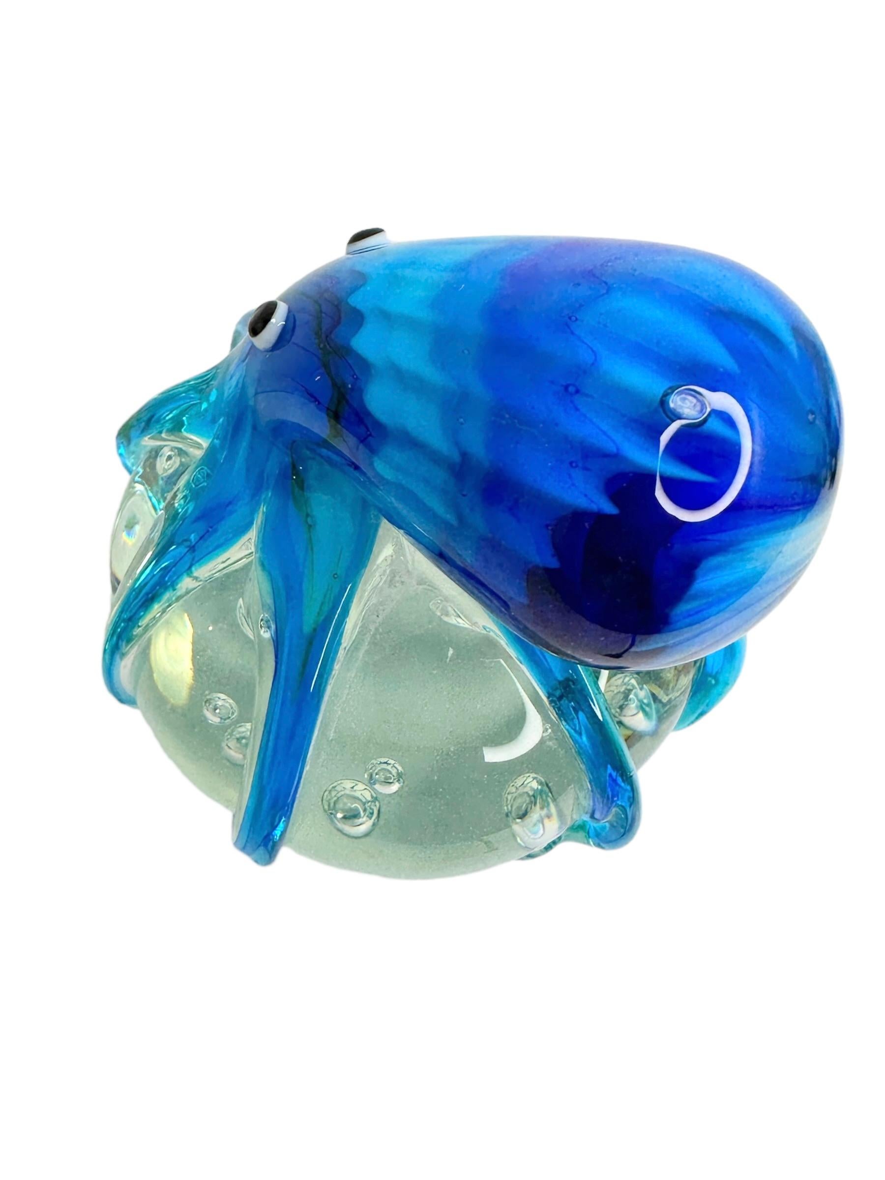 Gorgeous Murano Italian Art Glass giant octopus Paperweight, Italy, 1980s For Sale 1