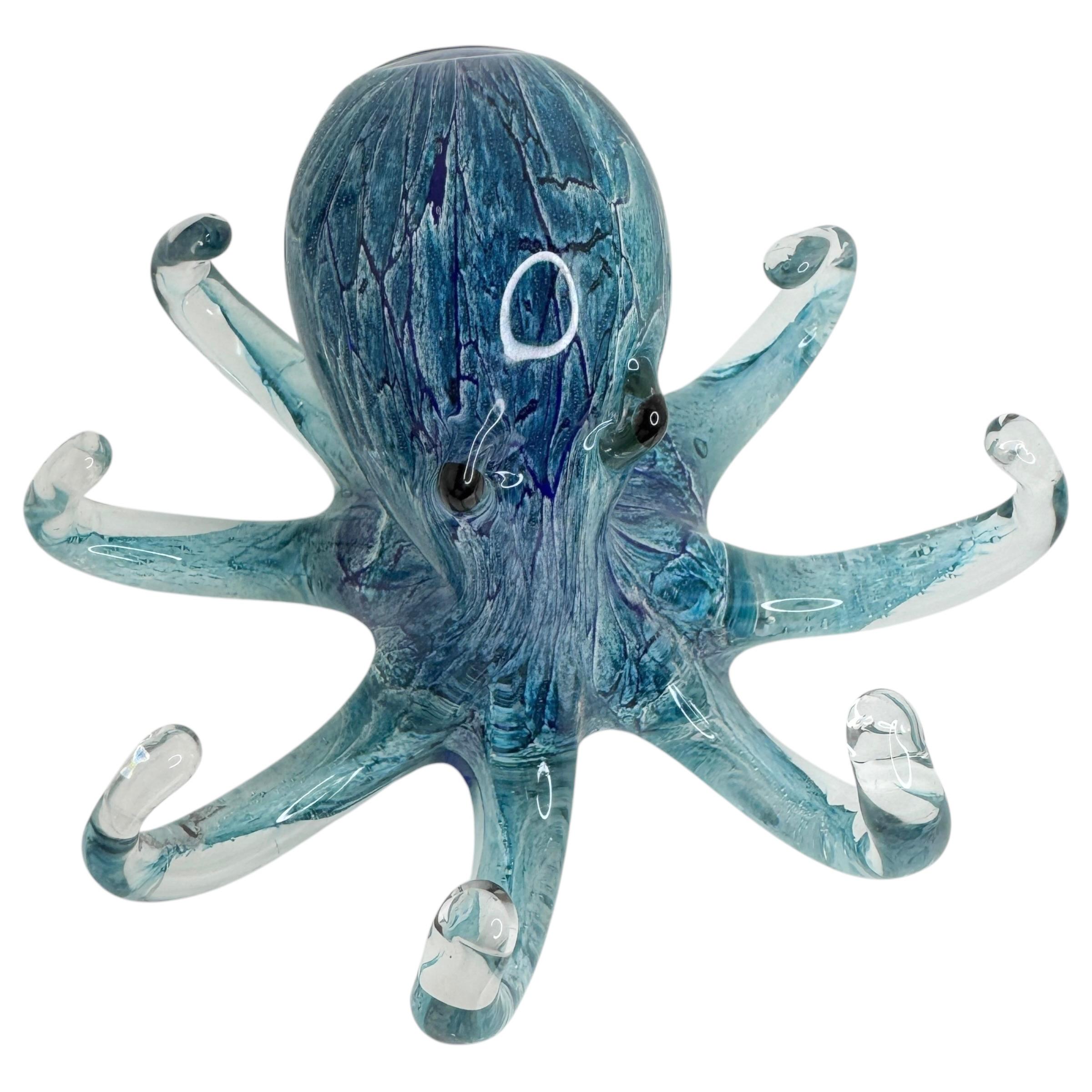 Precioso Pisapapeles Pulpo Gigante de Murano, Italia, años 1980 Cristal de Murano en venta
