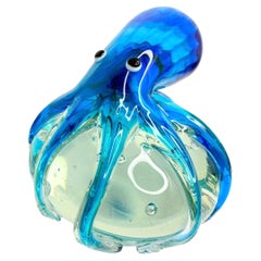 Vintage Gorgeous Murano Italian Art Glass giant octopus Paperweight, Italy, 1980s
