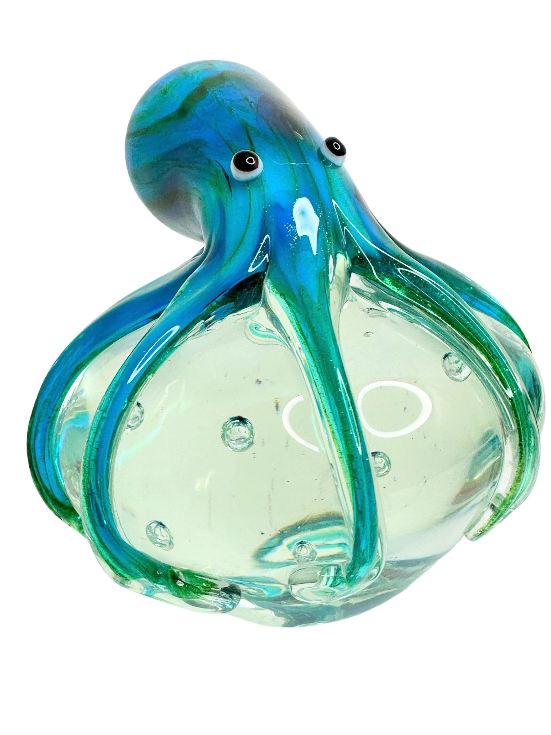 Gorgeous Murano Italian Art Glass Giant Octopus Paperweight, Italy, 1980s