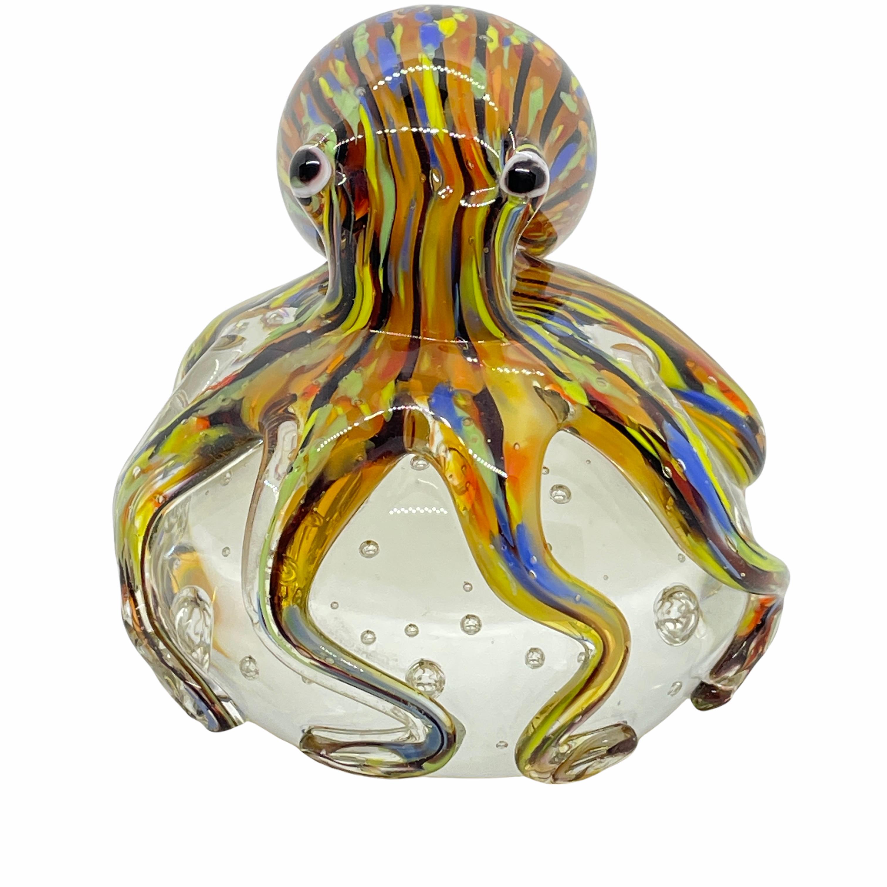 Gorgeous Murano Italian Art Glass Giant Octopuses Paperweight, Italy, 1970s In Good Condition In Nuernberg, DE