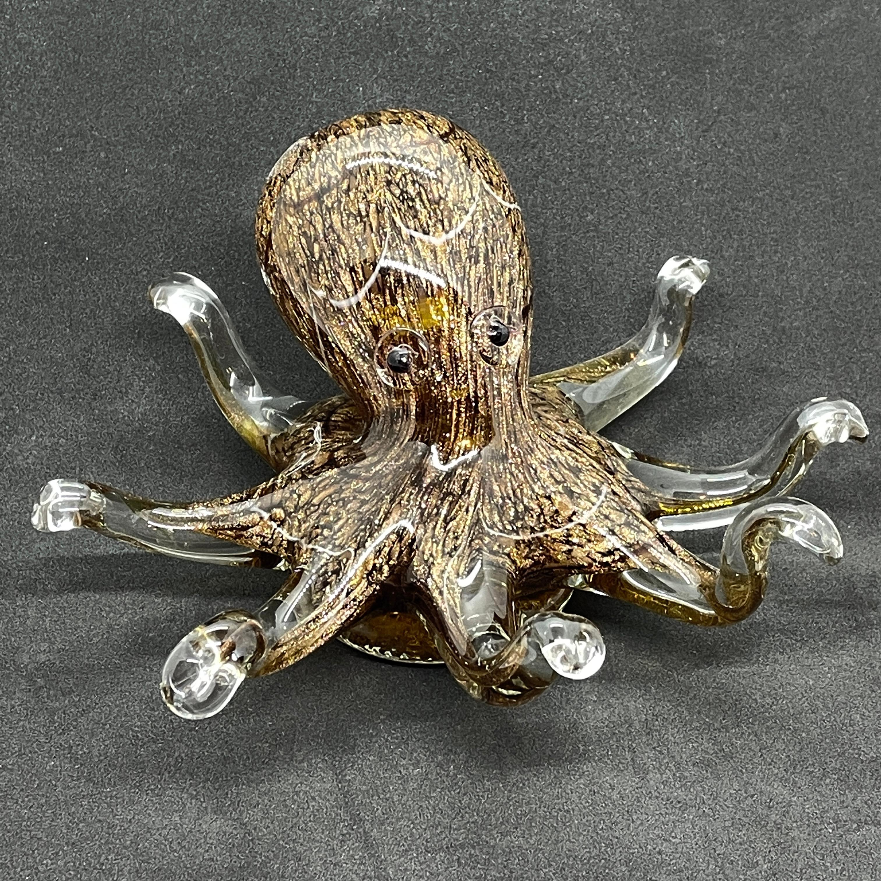 Late 20th Century Gorgeous Murano Italian Art Glass Giant Octopus Paperweight, Italy, 1980s