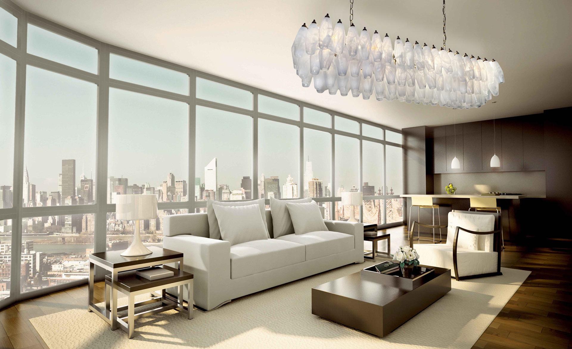 Preciosa lámpara de Murano Poliedri Moderno de mediados de siglo en venta