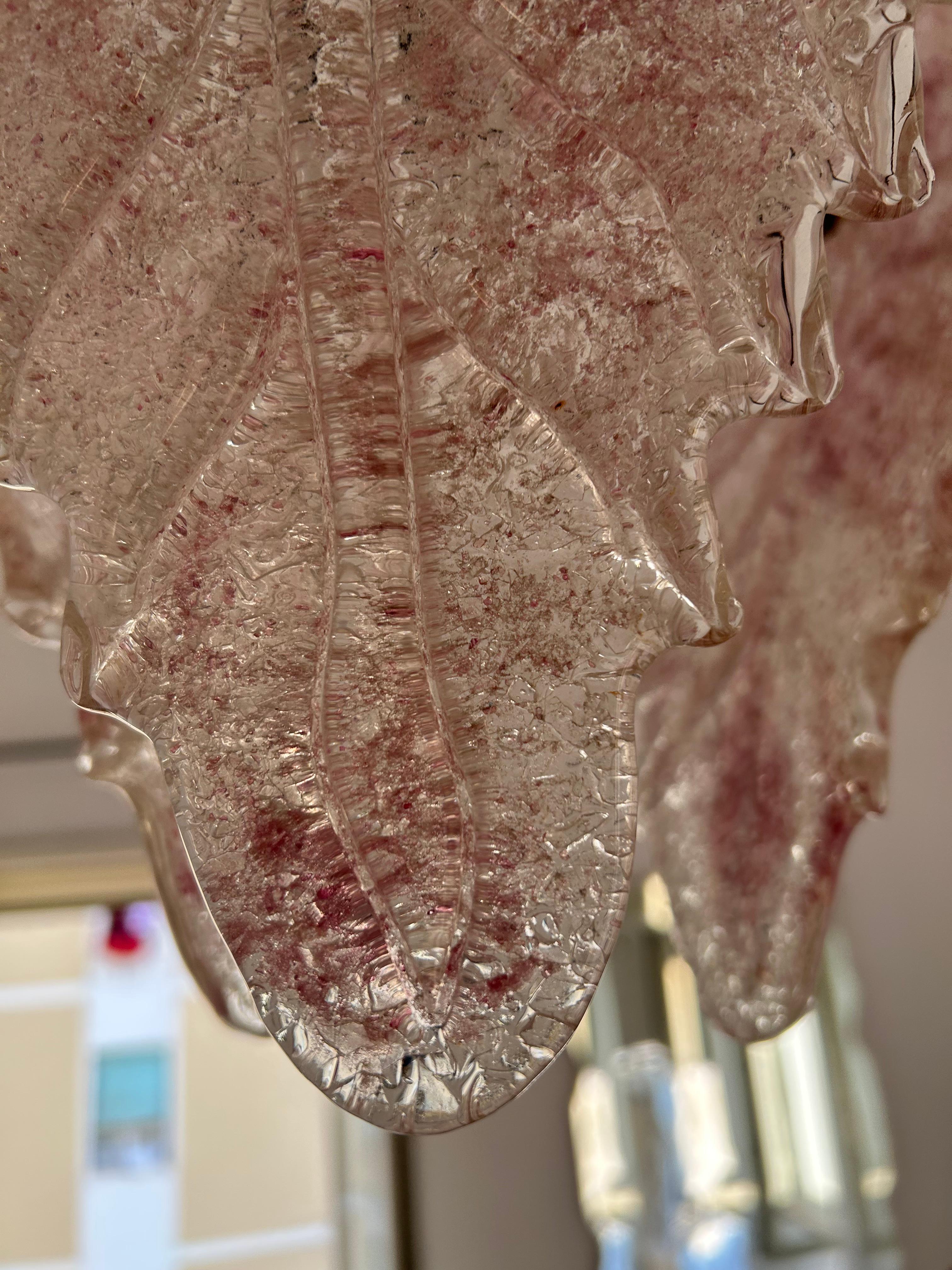 Splendido lampadario a bocciolo di rosa di Murano, anni '80 in vendita 2