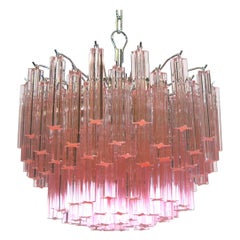 Gorgeous Murano Vintage Chandelier – 107 Pink Quadriedri