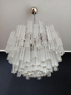 Magnifique lustre vintage de Murano, 107 Quadriedri