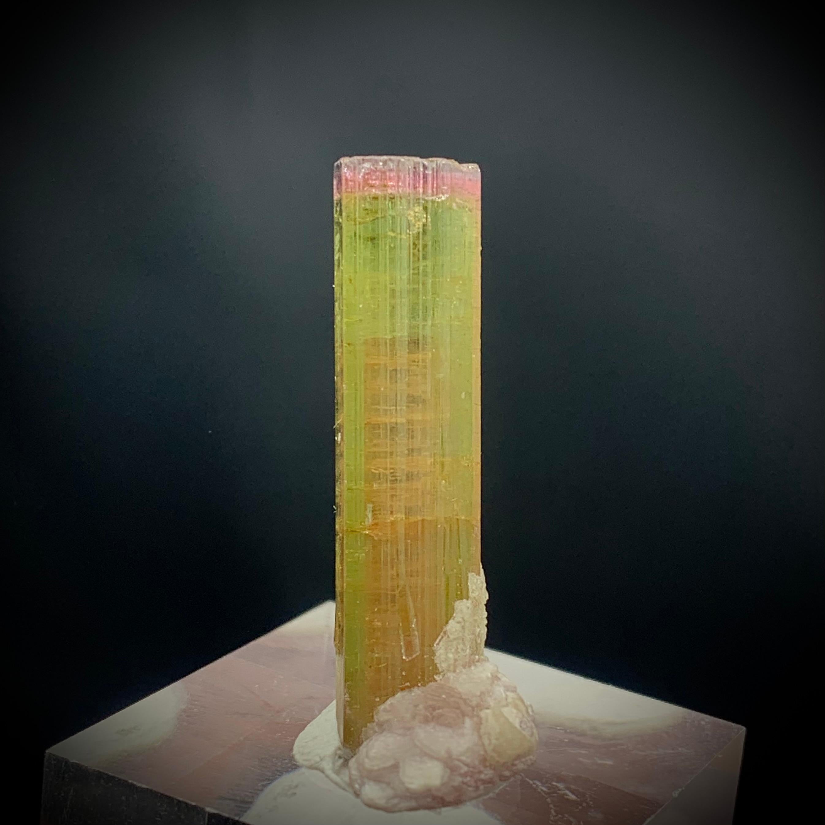 Other Gorgeous Natural 5.25 Gram Tri Color Tourmaline Specimen with Mica For Sale