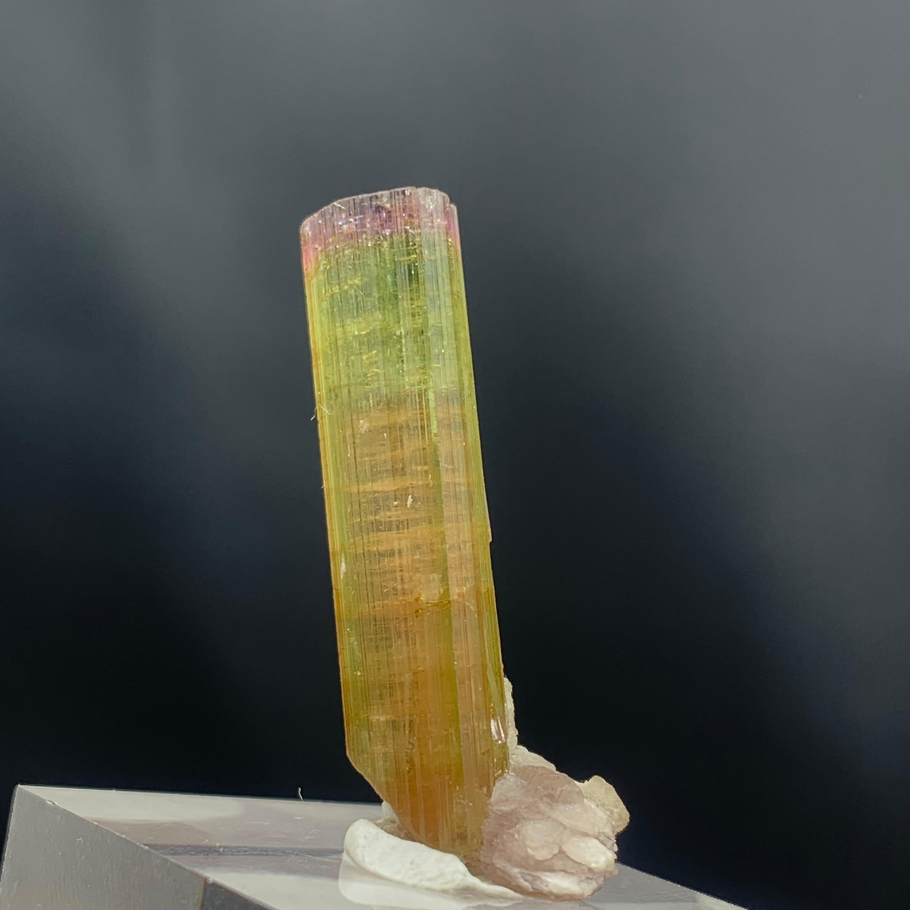 18th Century and Earlier Gorgeous Natural 5.25 Gram Tri Color Tourmaline Specimen with Mica For Sale