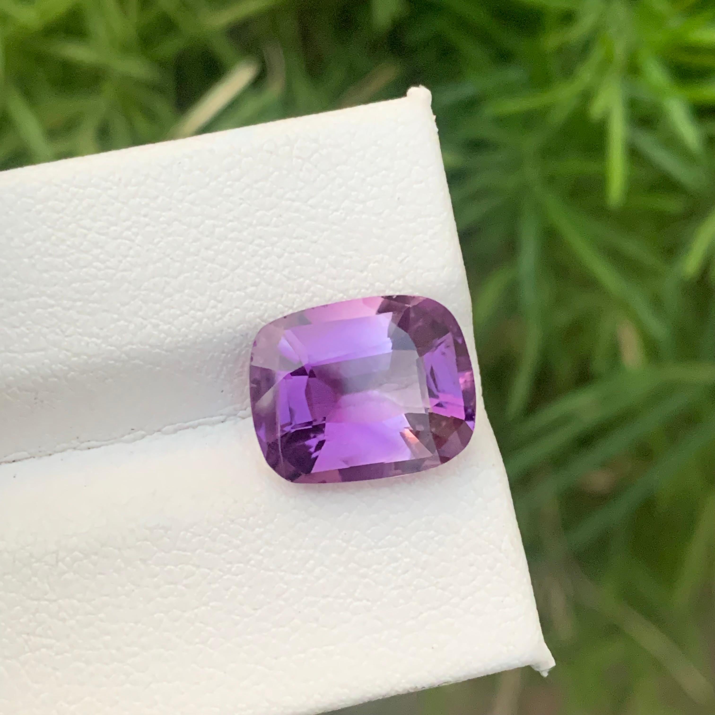 Gorgeous Natural 5.50 Carat Loose Purple Amethyst Cushion Shape From Brazil 3