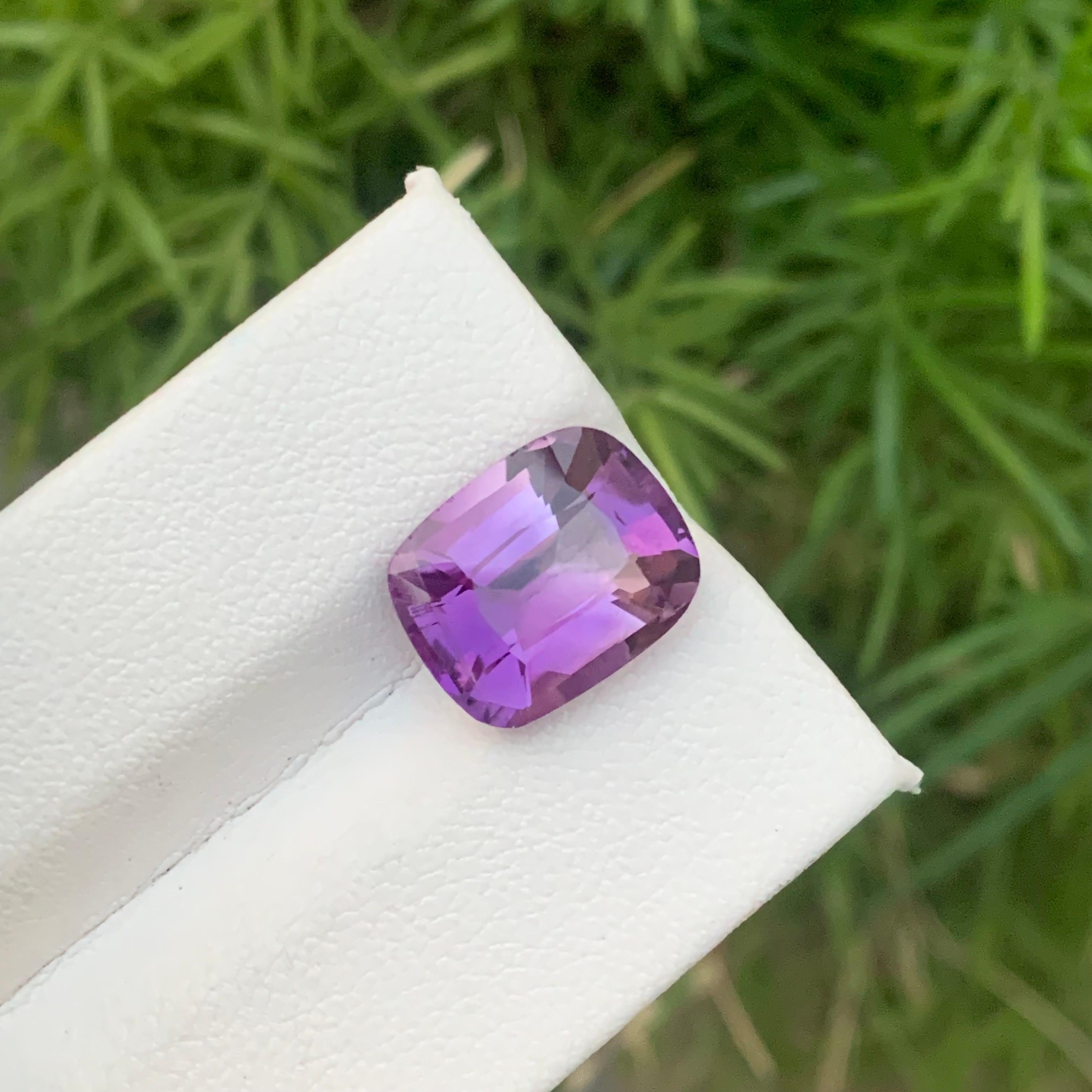 Gorgeous Natural 5.50 Carat Loose Purple Amethyst Cushion Shape From Brazil 4