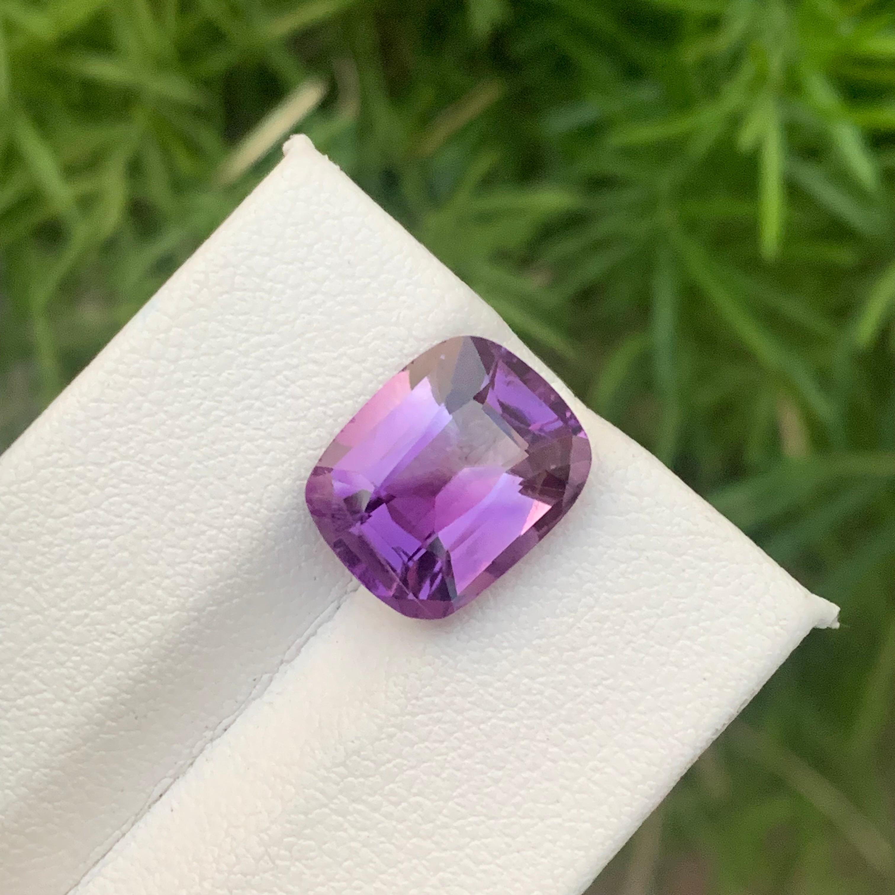 Gorgeous Natural 5.50 Carat Loose Purple Amethyst Cushion Shape From Brazil 1