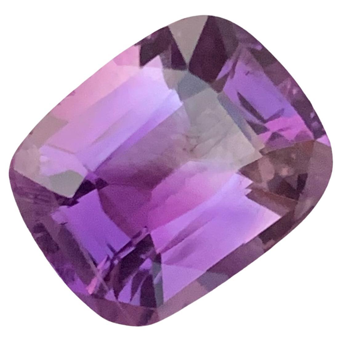 Gorgeous Natural 5.50 Carat Loose Purple Amethyst Cushion Shape From Brazil