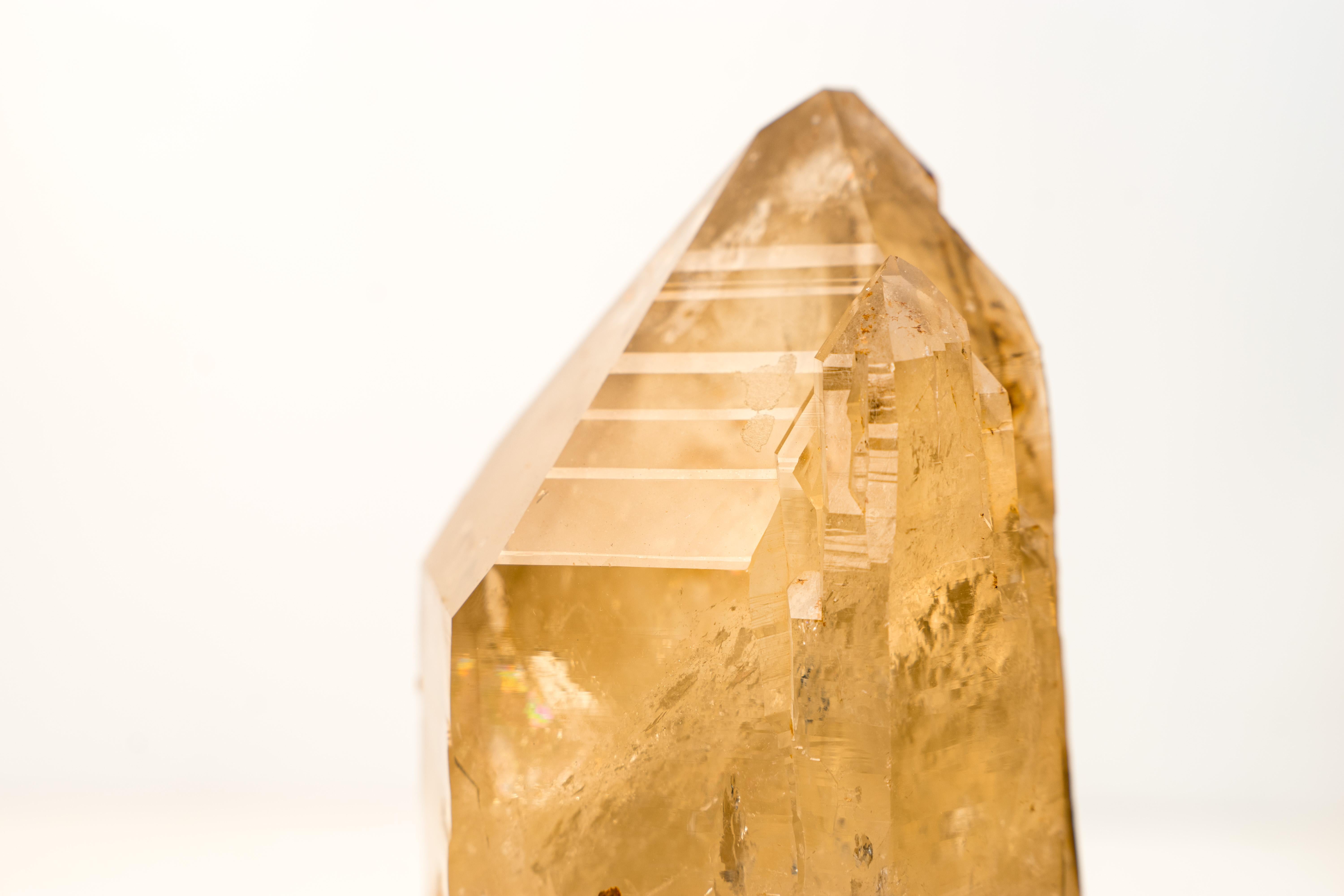 Gorgeous Natural Citrine Crystal Quartz with Elestial and Lemurian Lines For Sale 6