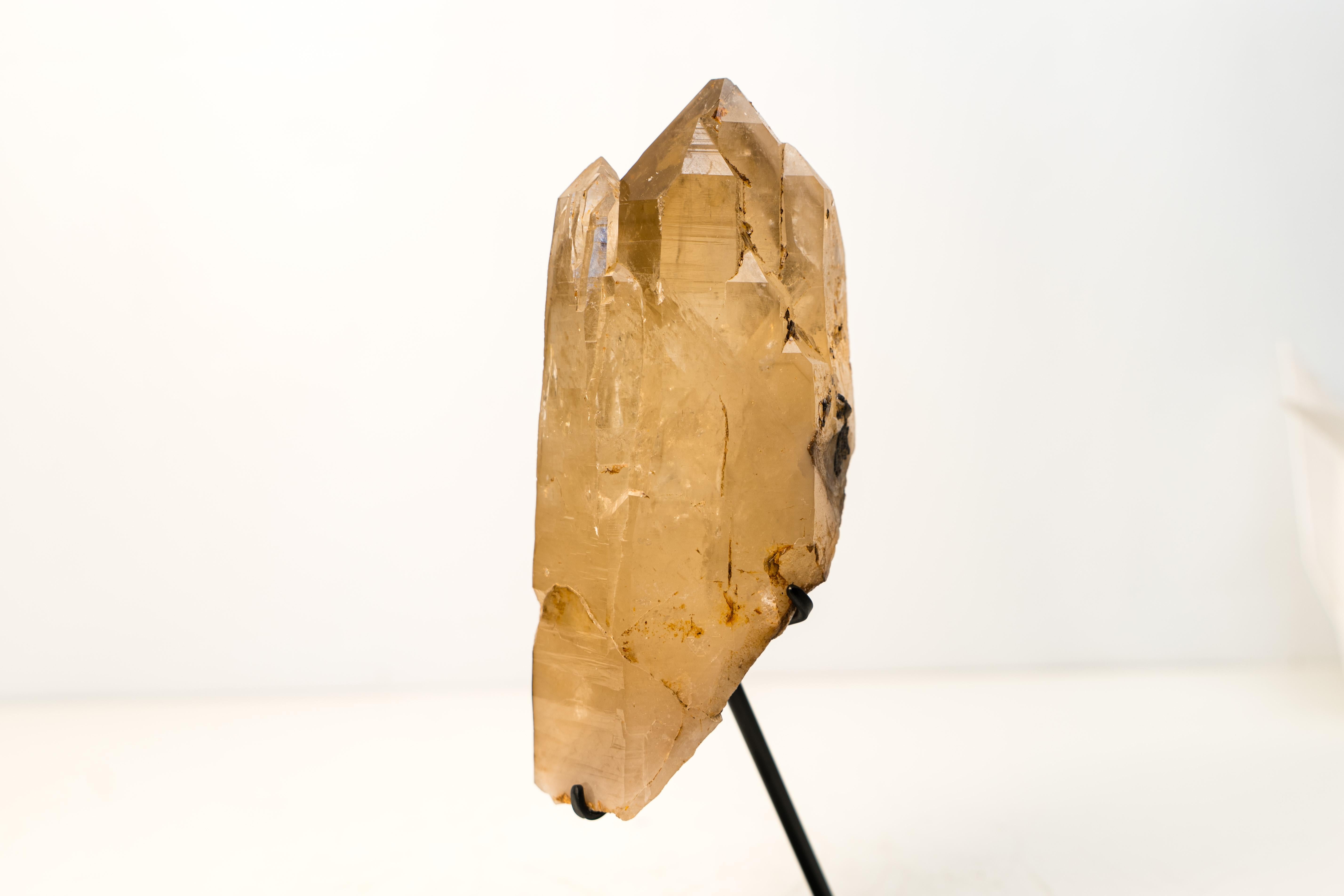 Gorgeous Natural Citrine Crystal Quartz with Elestial and Lemurian Lines In New Condition For Sale In Ametista Do Sul, BR