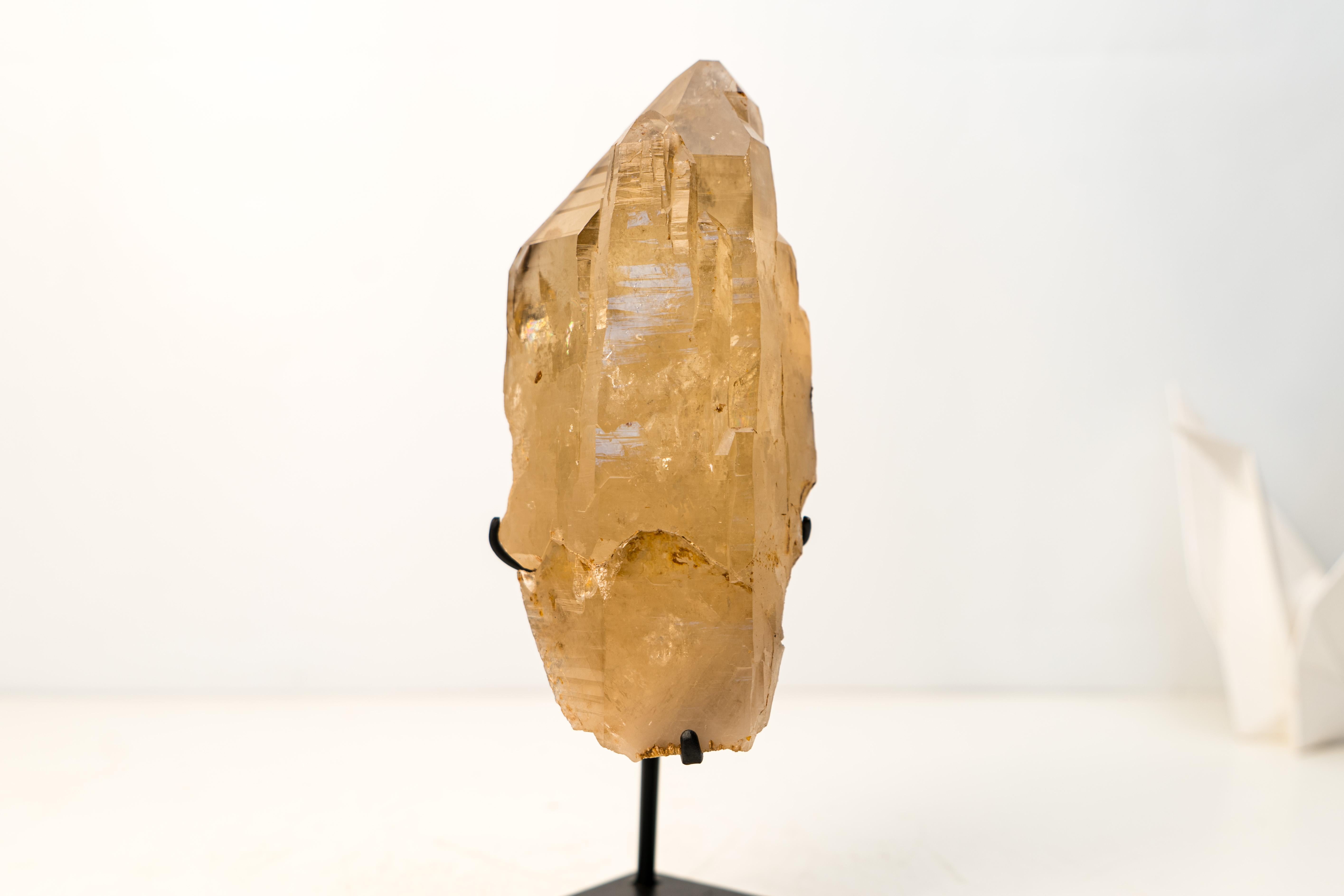 Gorgeous Natural Citrine Crystal Quartz with Elestial and Lemurian Lines For Sale 2