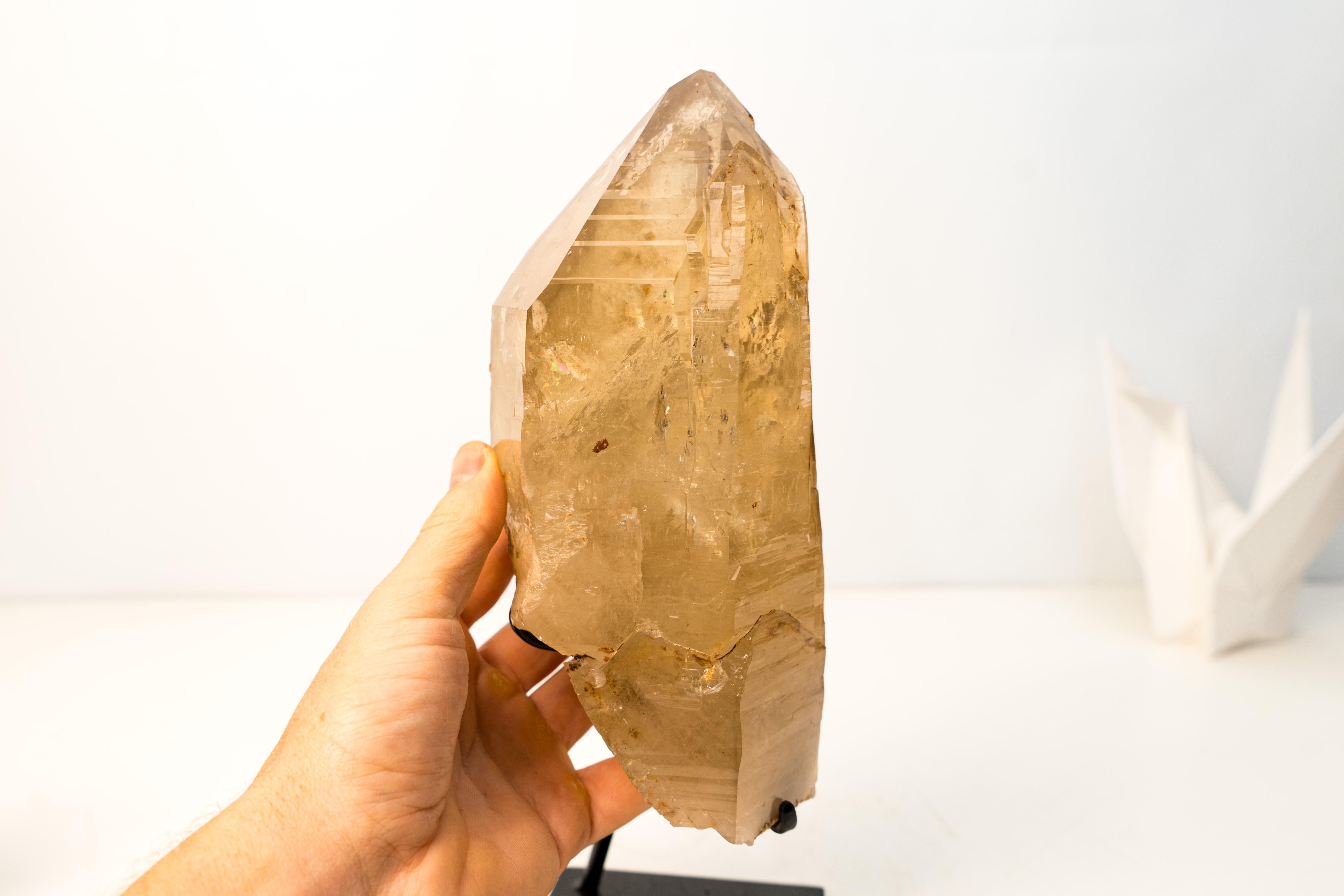 Gorgeous Natural Citrine Crystal Quartz with Elestial and Lemurian Lines For Sale 3