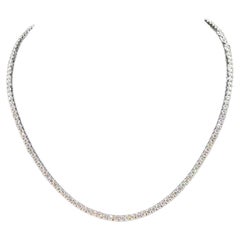 Gorgeous Natural Diamond Tennis Necklace in 14kt White Gold - 9.12ctw Diamonds