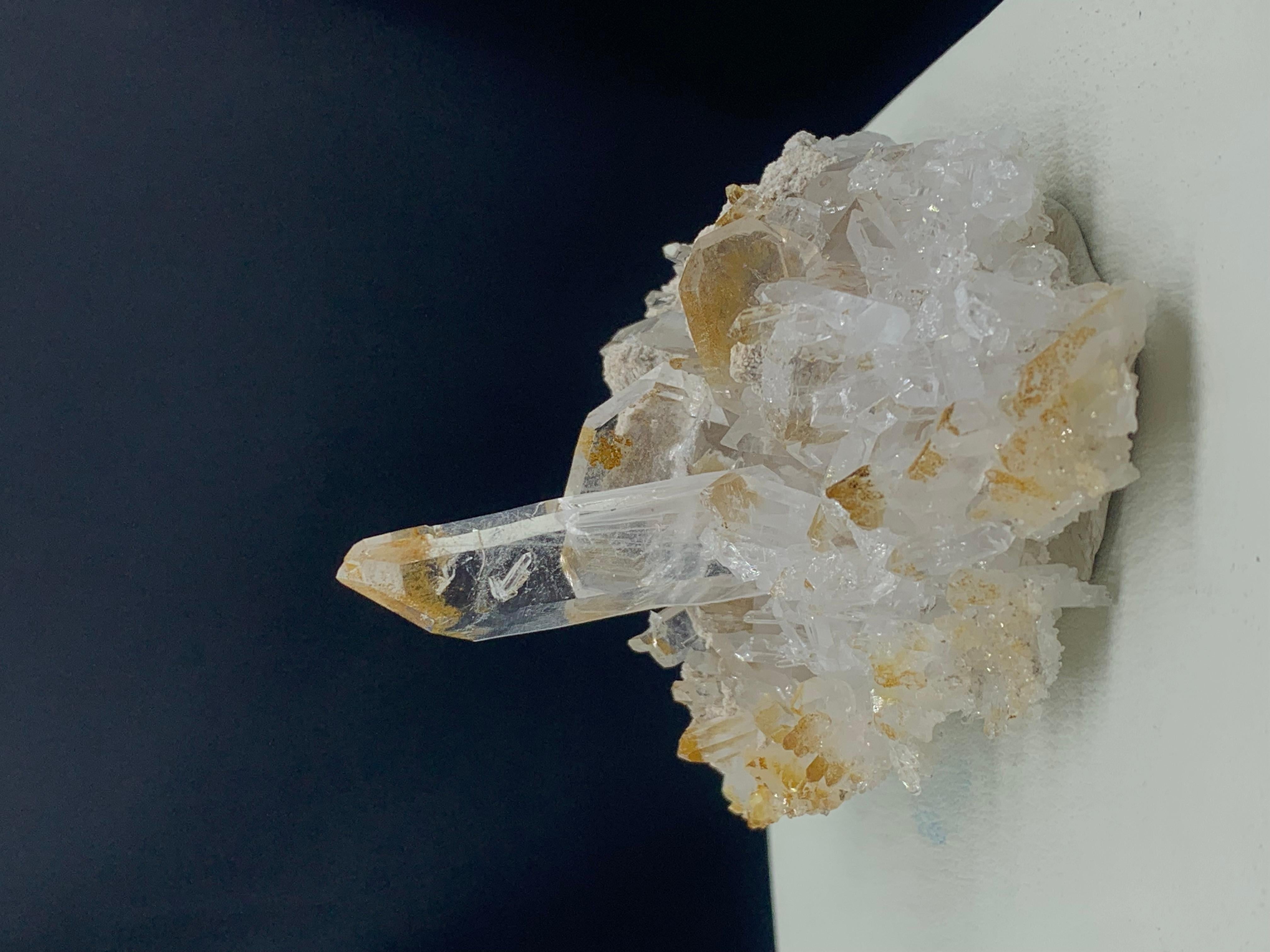 Gorgeous Natural Faden Quartz Cluster Specimen from Balochistan Pakistan Mine
WEIGHT : 73.30 grams
DIMENSIONS : 5.4 x 5.6 x 6.3 x CM
ORIGIN : Balochistan, Pakistan
TREATMENT : None

Today quartz is used in many products as a raw material for huge