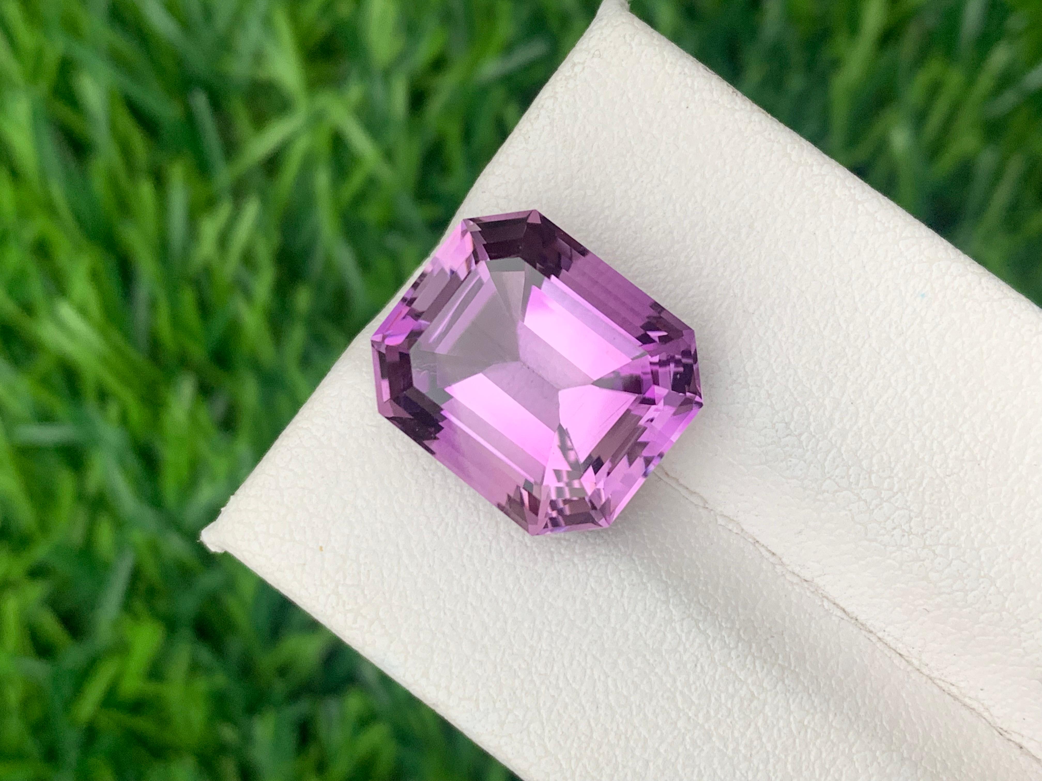 Emerald Cut Gorgeous Natural Loose Amethyst Ring Gem From Brazil Mine 10.50 Carat For Sale