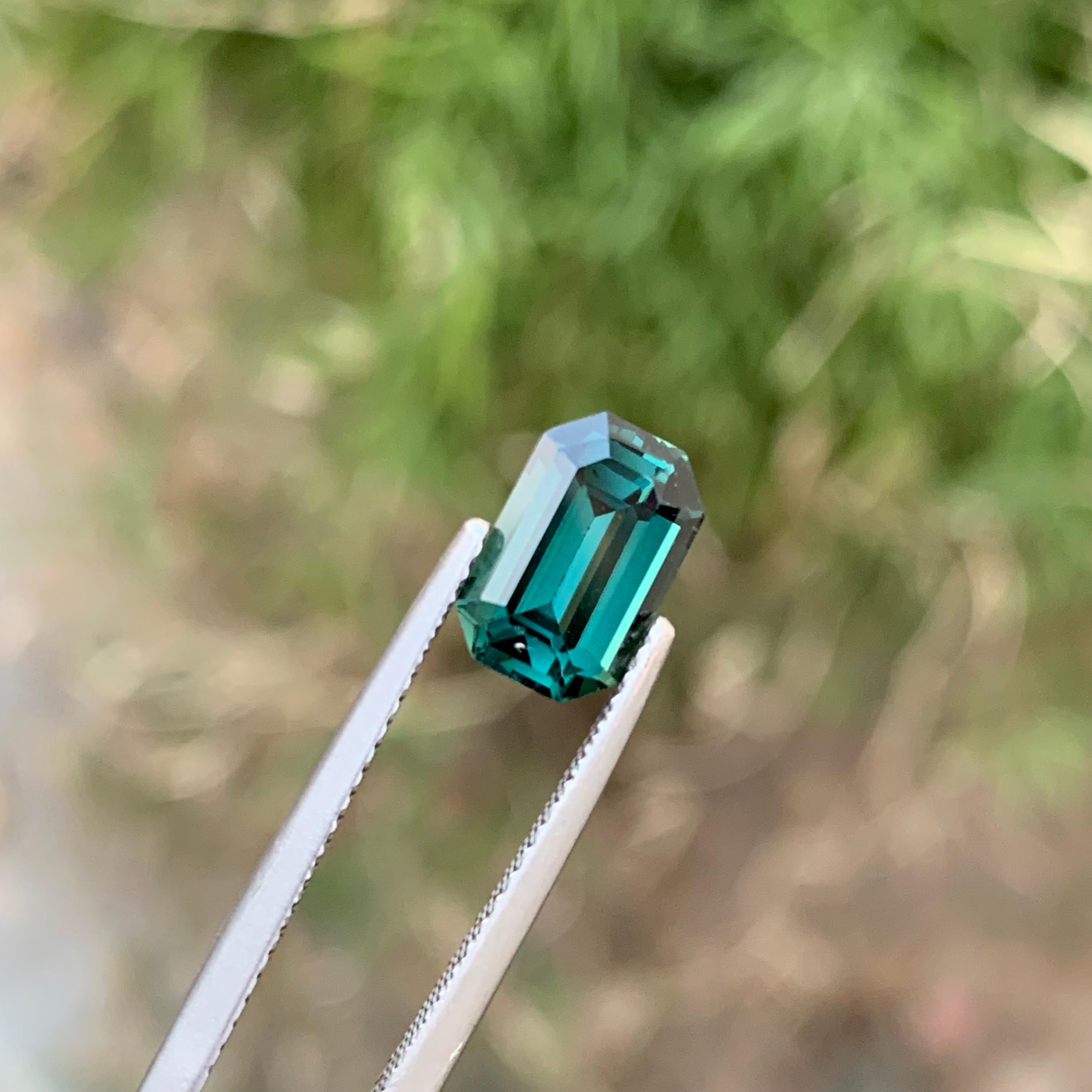 Emerald Cut Gorgeous Natural Loose Tourmaline Ring Gem 1.80 Carats Afghanistan Mine For Sale