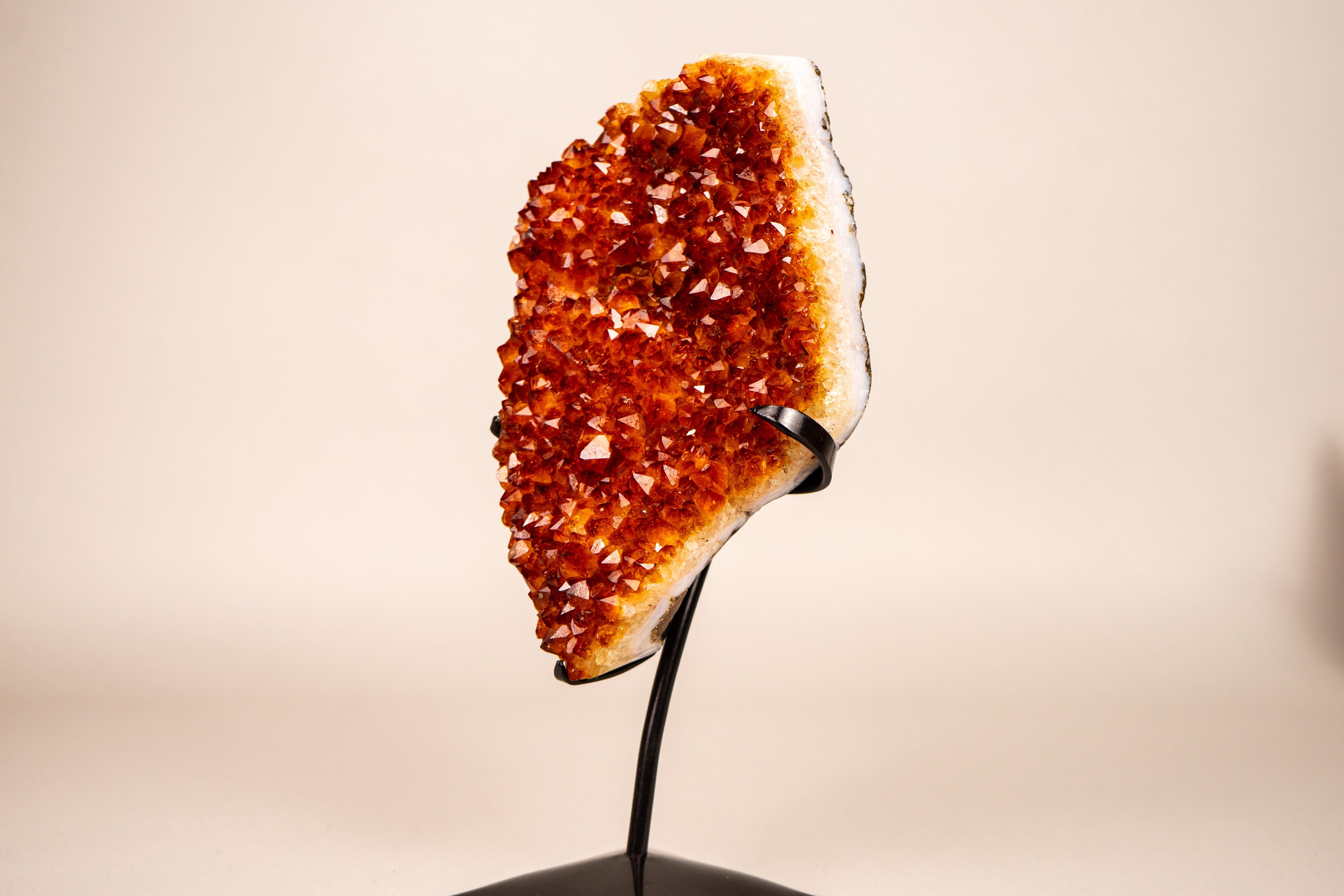 Contemporary Gorgeous Natural Madeira Citrine Cluster For Sale
