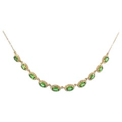Splendida collana di tsavorite e diamanti naturali