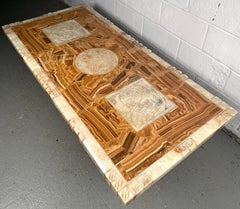 Mid-Century Neo-Inca Hand-Carved Onyx Coffee Table, 1930s-40s