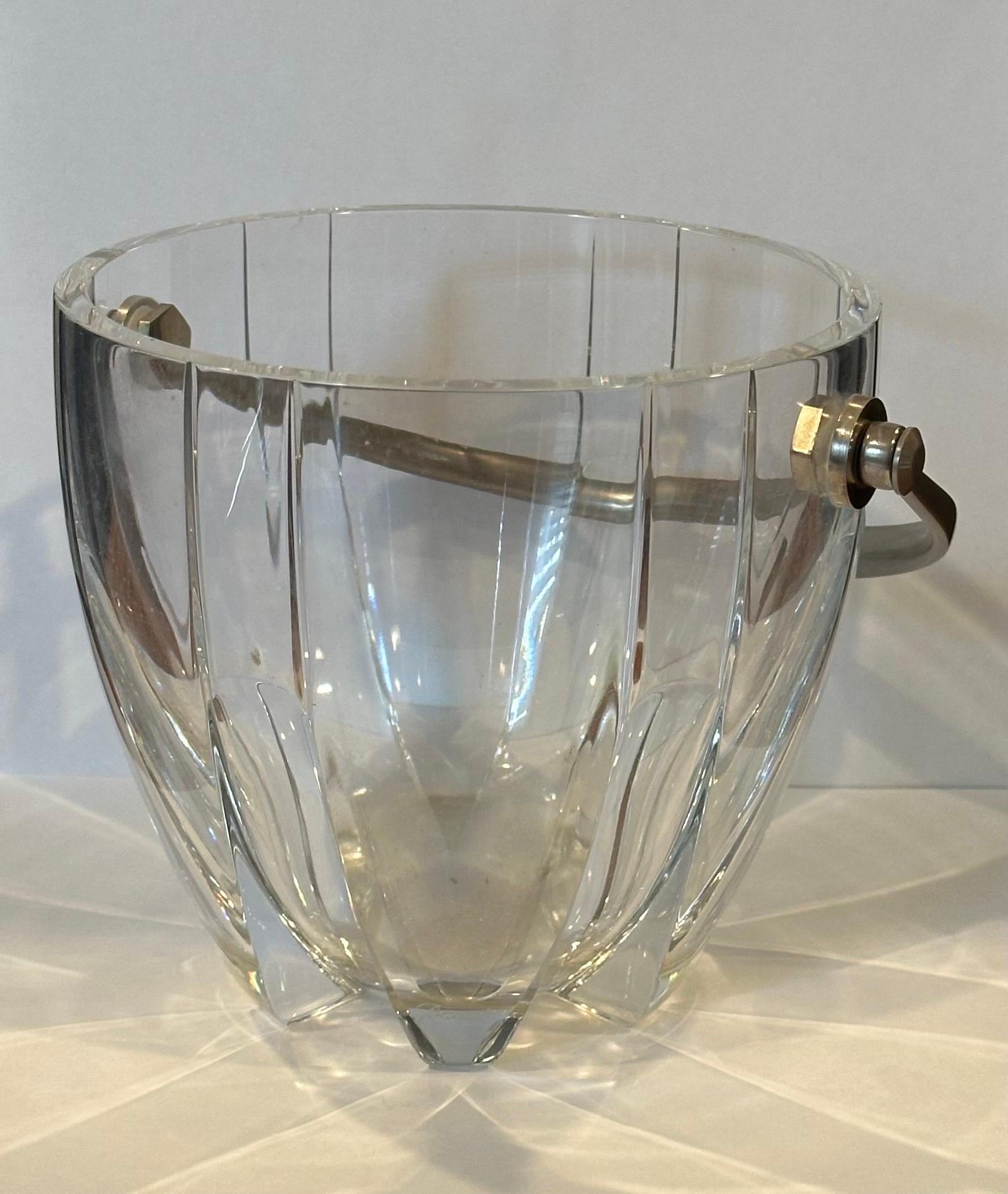 Preciosa Cubitera y Pinzas de Cristal 
