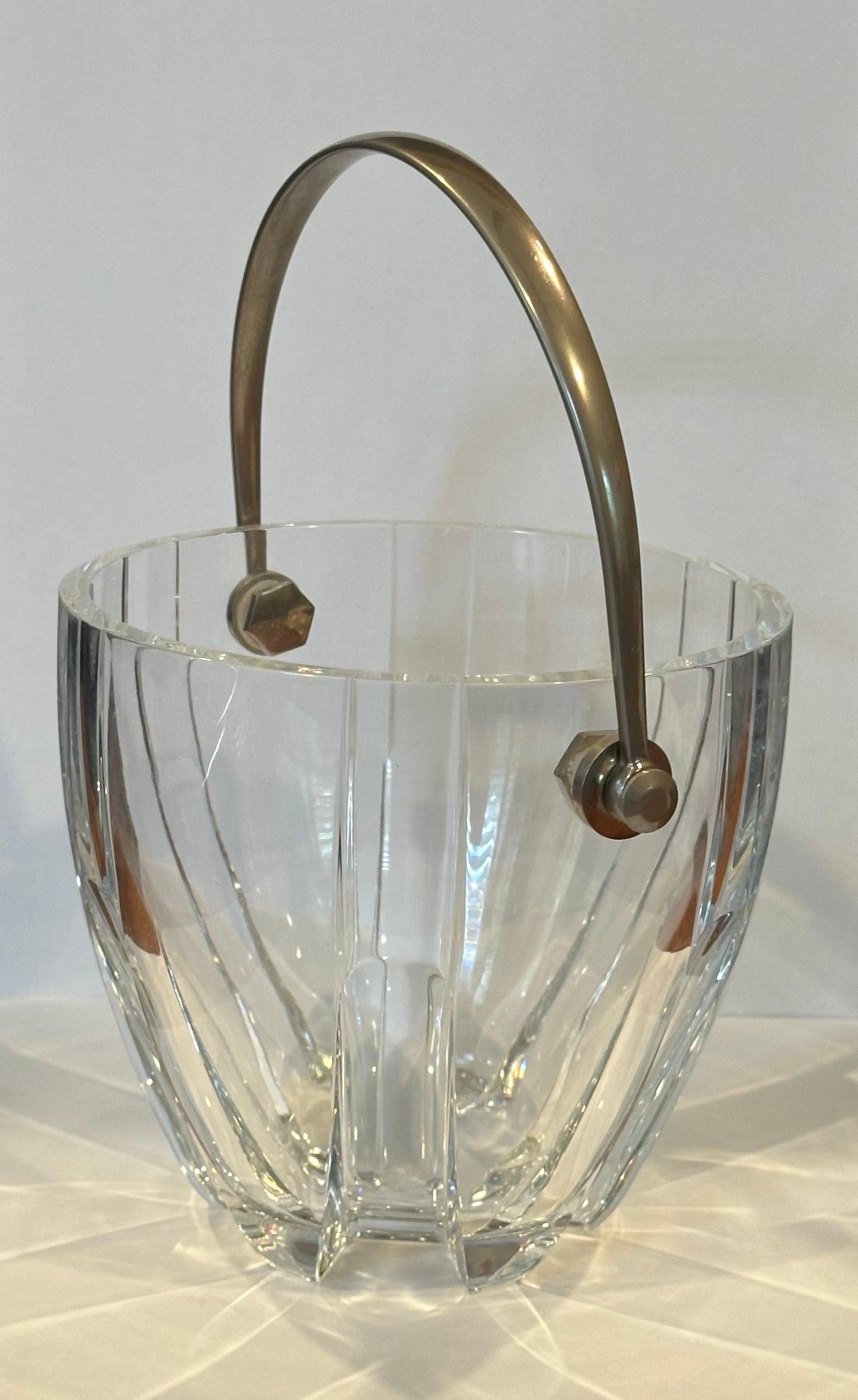 Preciosa Cubitera y Pinzas de Cristal 