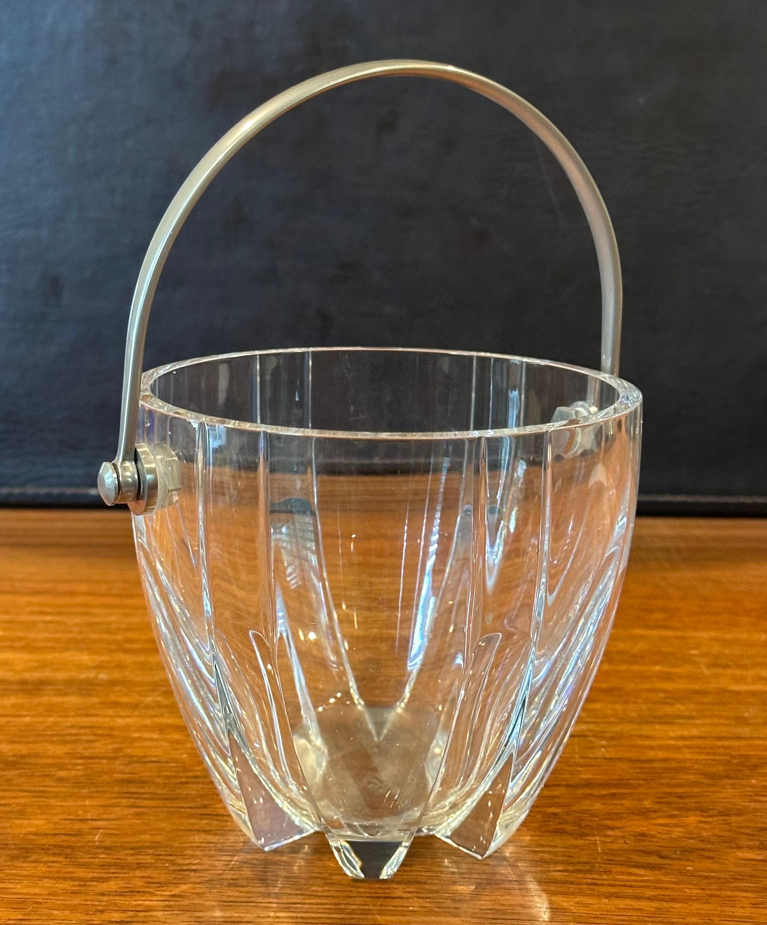 Preciosa Cubitera y Pinzas de Cristal 