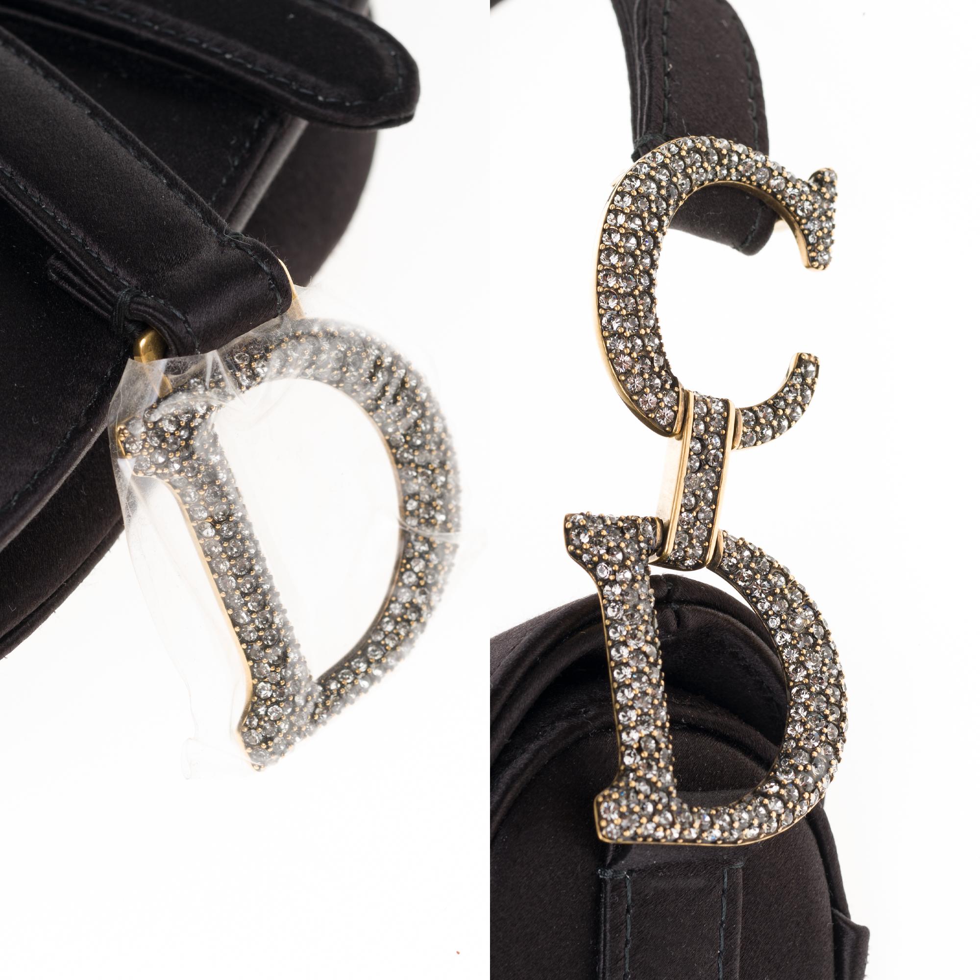 dior rhinestone saddle bag